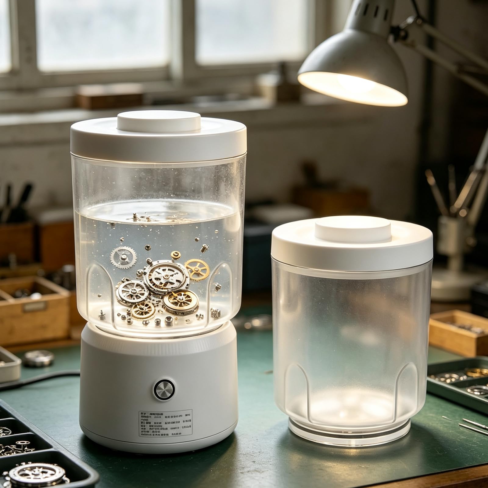 Limpiador de Joyas de Precisión y Máquina Automática de Limpieza de Relojes: Kit de Eliminación de Aceite para Gafas Cadenas Monedas Afeitadoras