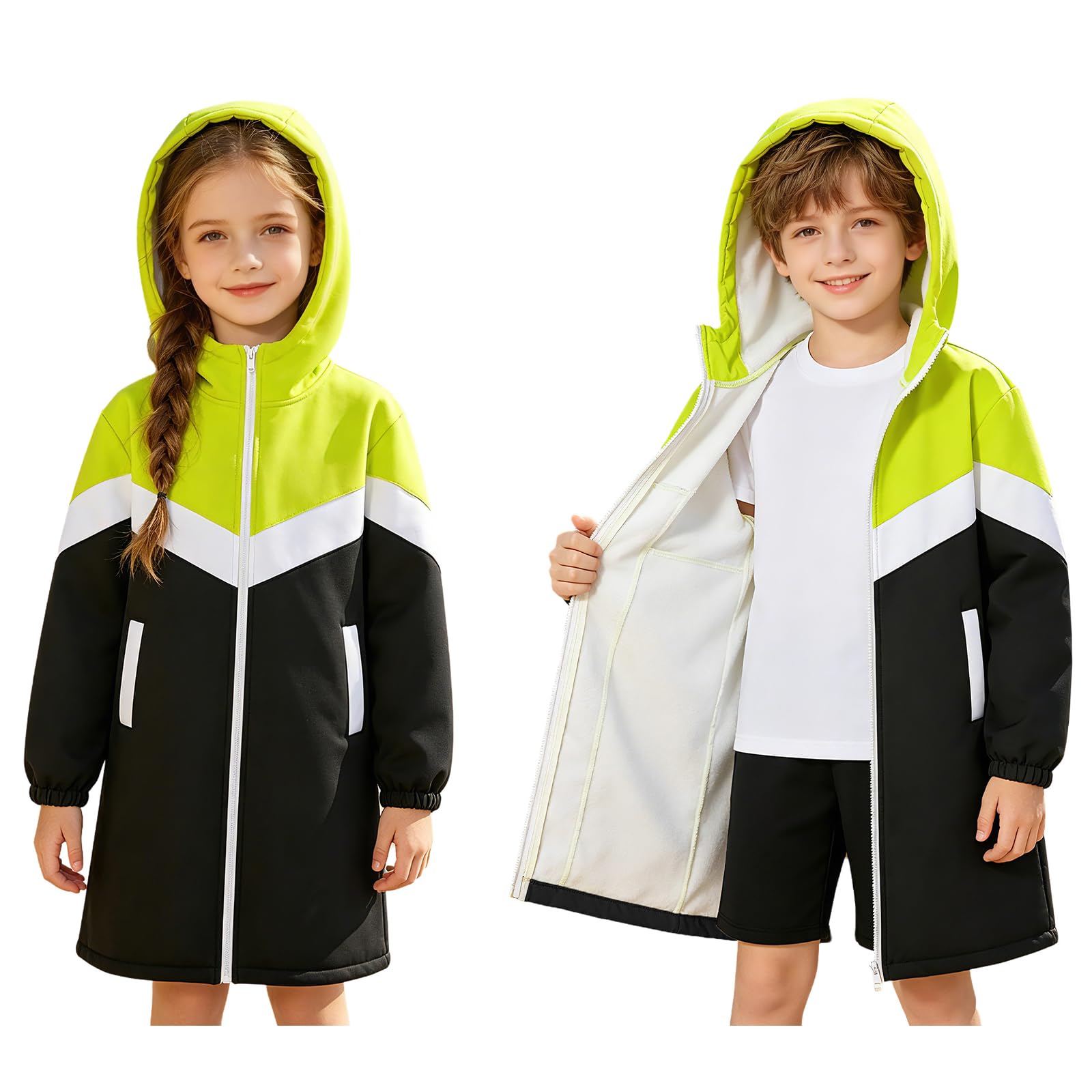 Aislor Sweat Sport Fille Peignoir Pour Enfants Rob Robe Changement Avec Capuche Veste Vent Plage Poncho Surf Absorbant Poncho Natation Épais