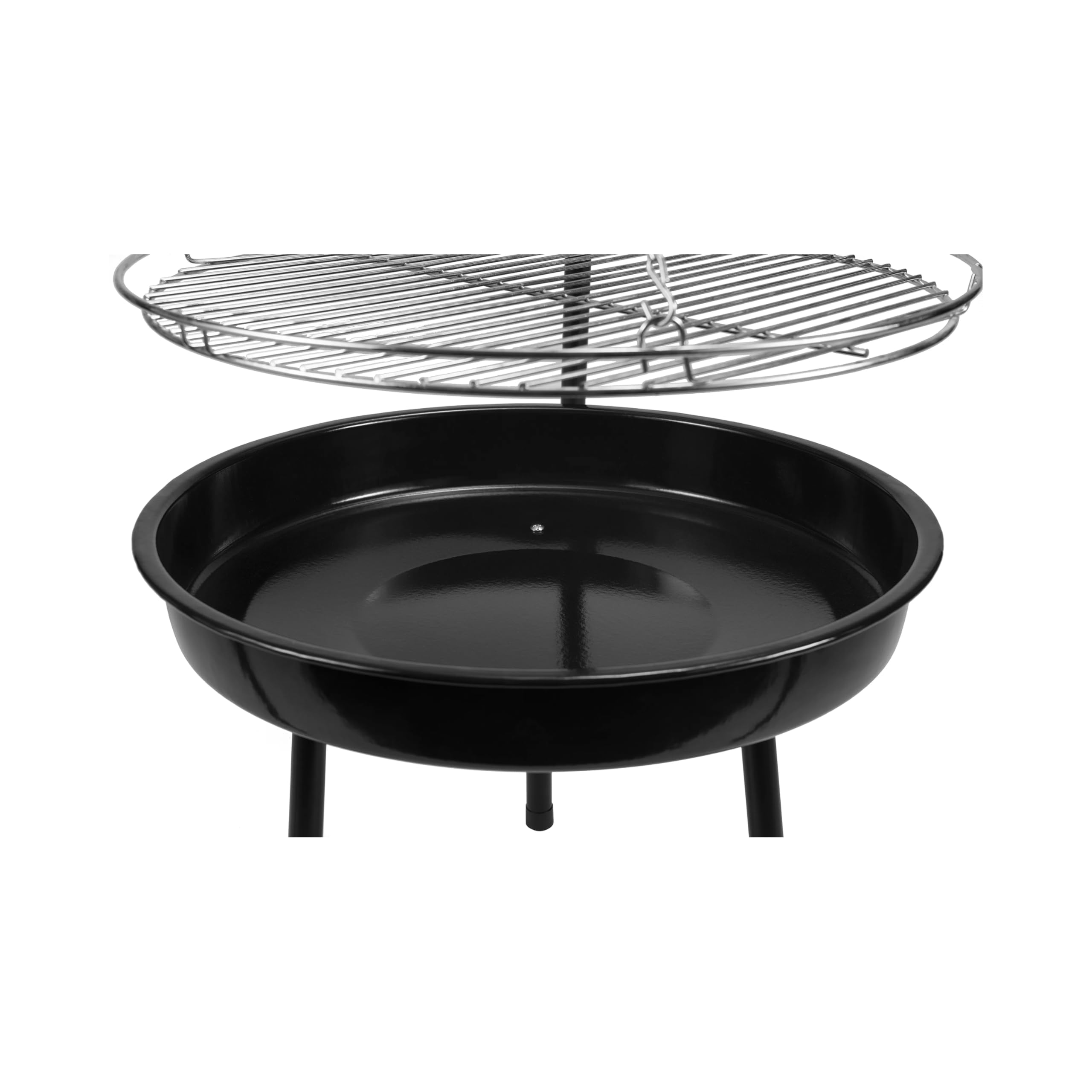 HKG 200 - Schwenkgrill mit Feuerschale, Dreibein, schwarz | Holzkohlegrill, höhenverstellbar, Grillfläche Ø 50 cm, komplett Set, für Camping und Garten