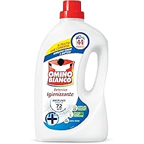 Omino Bianco – Detersivo Lavatrice Igienizzante Liquido, 44 Lavaggi, Igienizza i Capi e Rimuove Germi e Batteri, 1760 ml