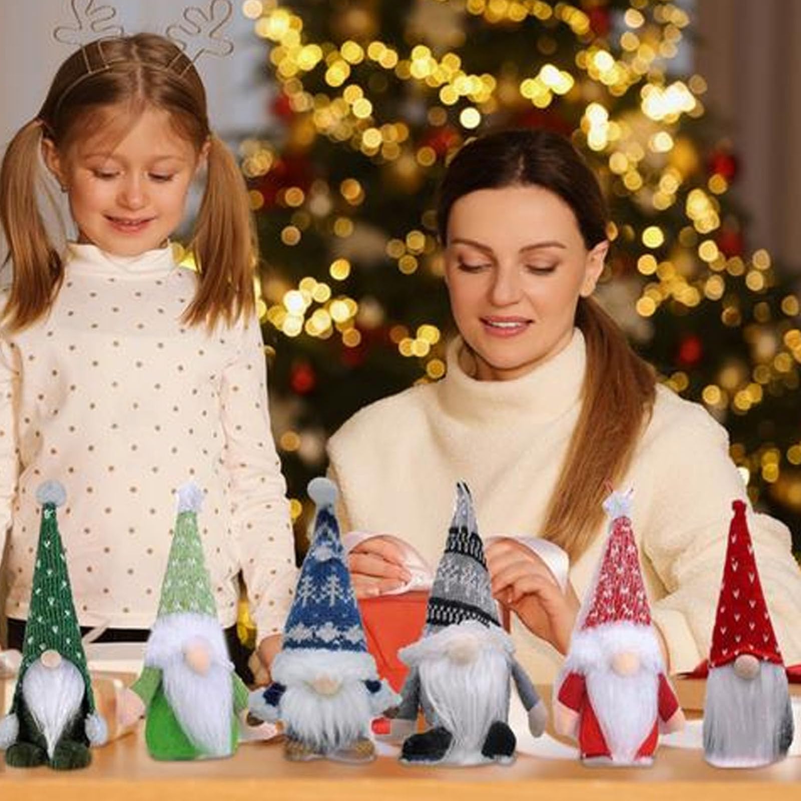 Calendrier De L'Avent 2025 Avec 24 Lutins Gnomes En Peluche - Décor De Noël à étendre - Environ 42x21 Cm Ouvert