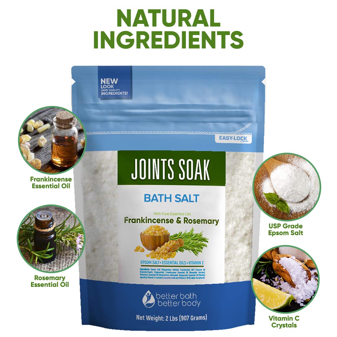 Buy Joints Soak Bath Salt 32 Ounces Epsom Salt with Natural Rosemary