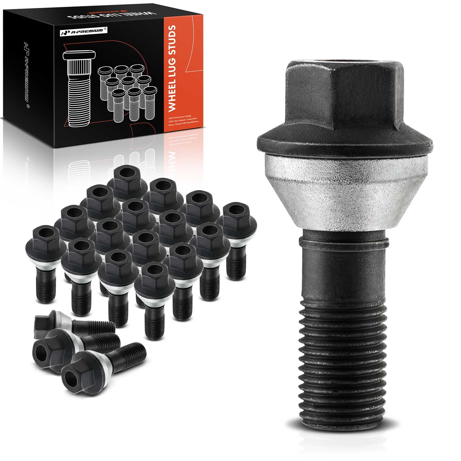 A-Premium M14-1.50 Wheel Studs Compatible with BMW E53 Series X5 2001-2006 3.0L 4.4L 4.6L 4.8L Front and Rear Side 20-PC Set