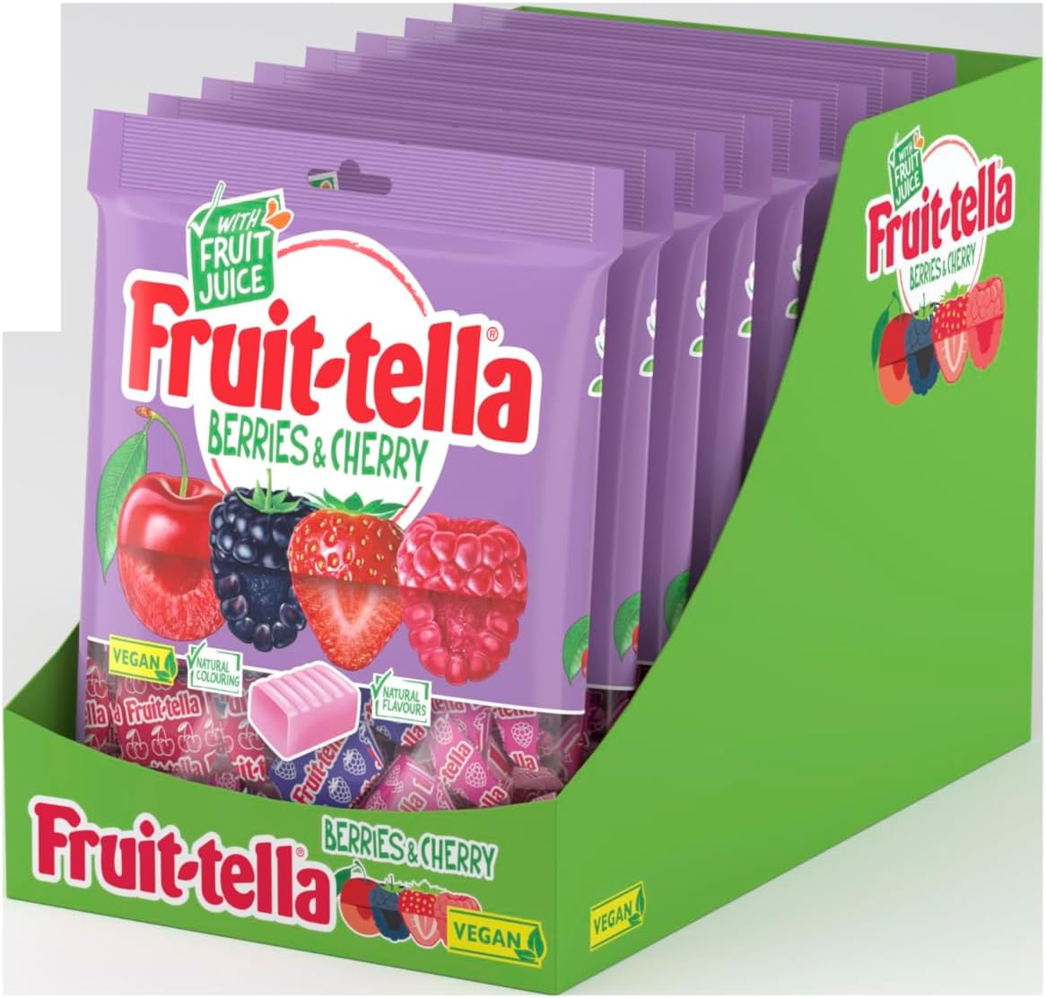 Fruittella Berries & Cherry Soft Chew Sweets 170 g (Pack of 8) : Amazon ...