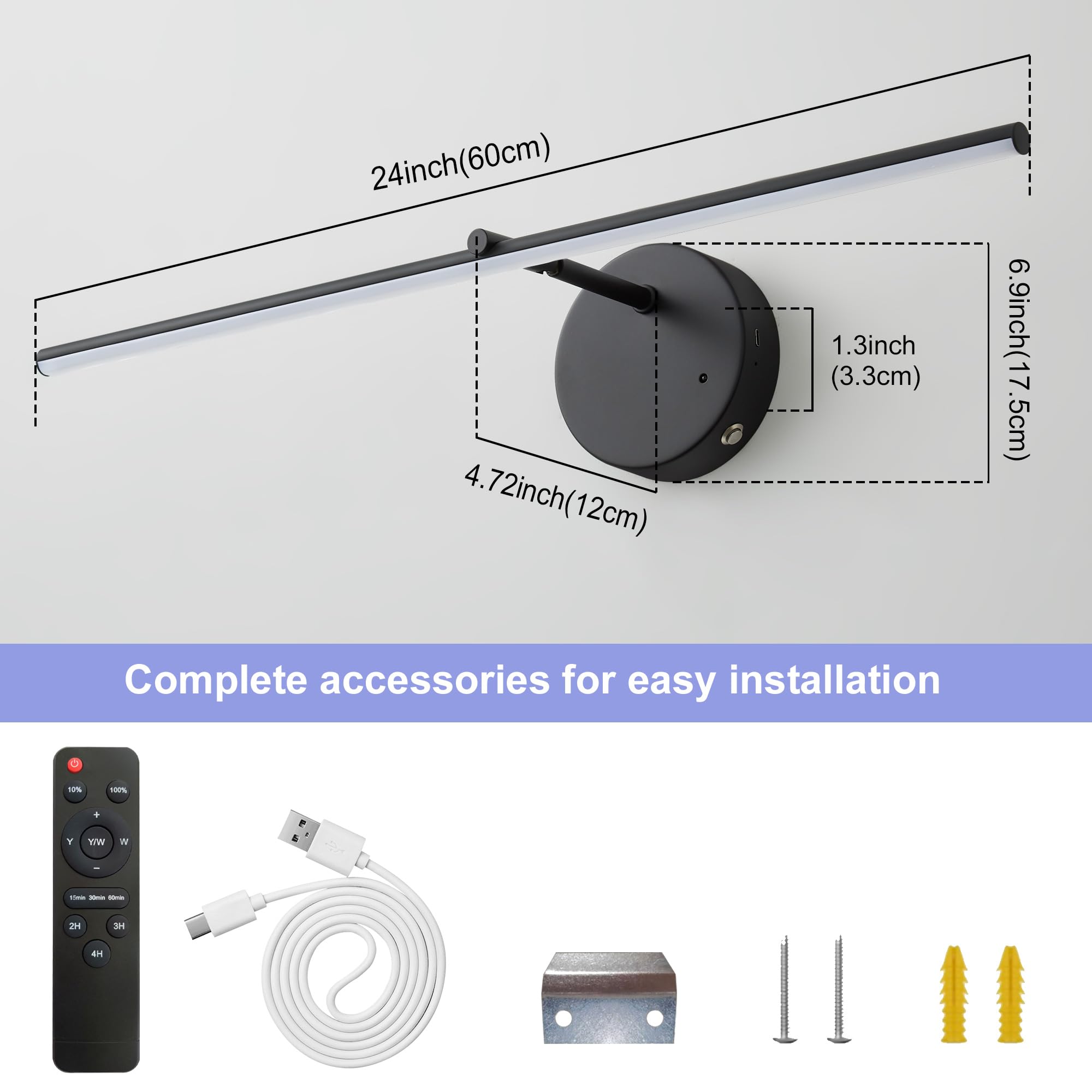 Illuminazione LED ricaricabile senza fili con telecomando
