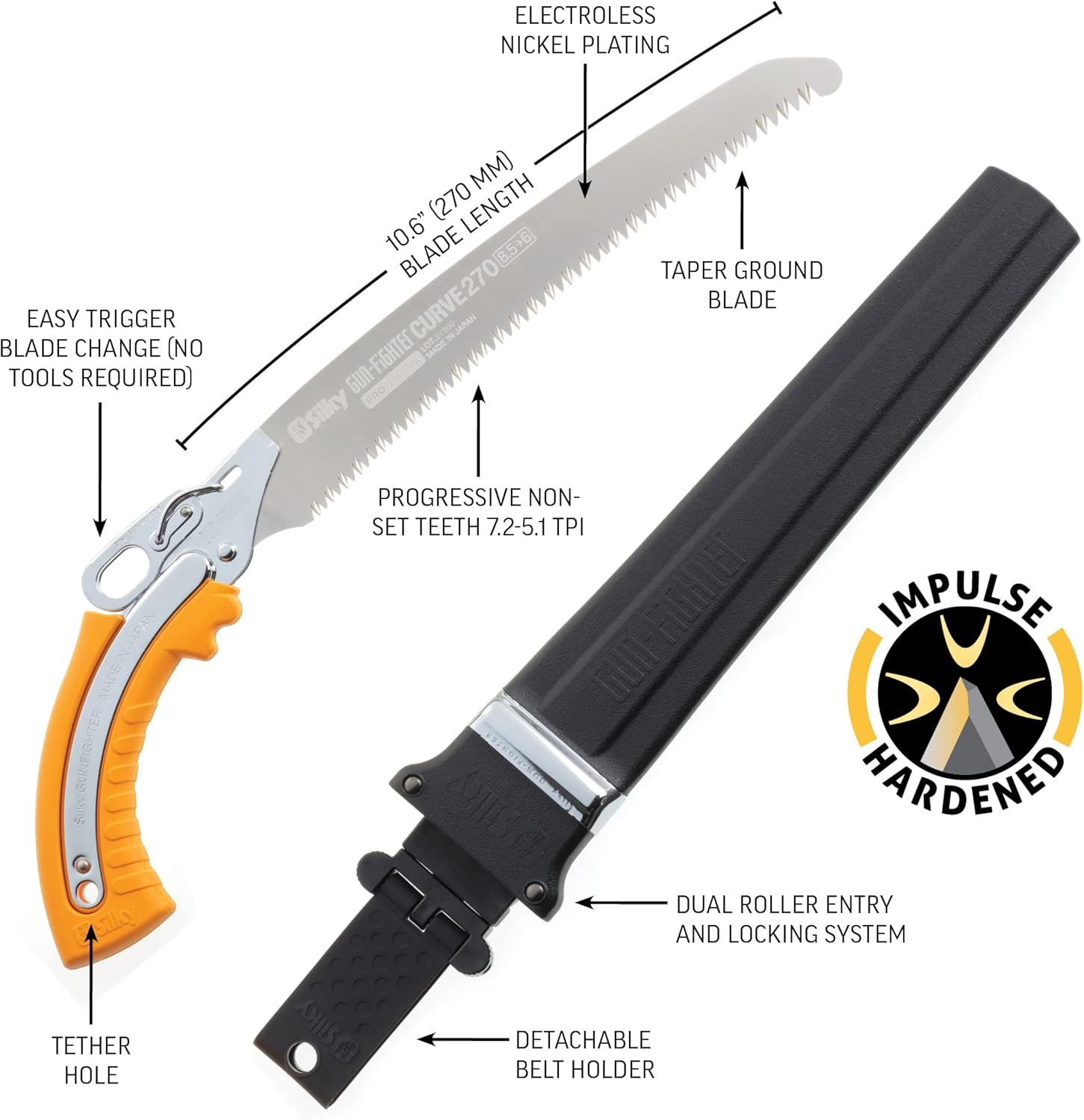 Silky Gunfighter Curve Professional Progressive Teeth Saw 270mm (730-27)