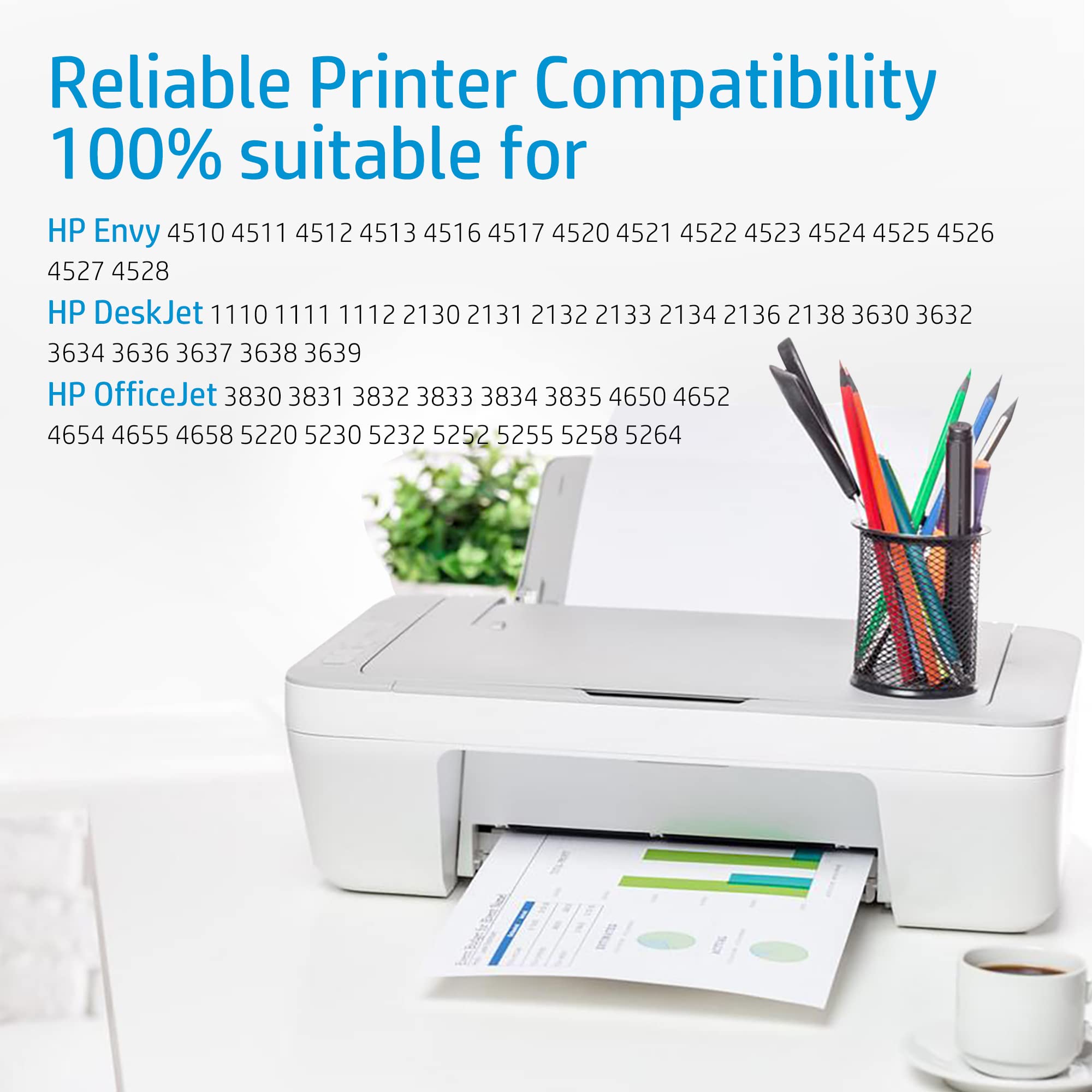 Epson 664 Cartuccia Inchiostro Nero HP 63XL Rigenerata – Compatibile Officejet 3830, 3831, 3832, 4650 Inchiostro Per Stampante - Foto 2