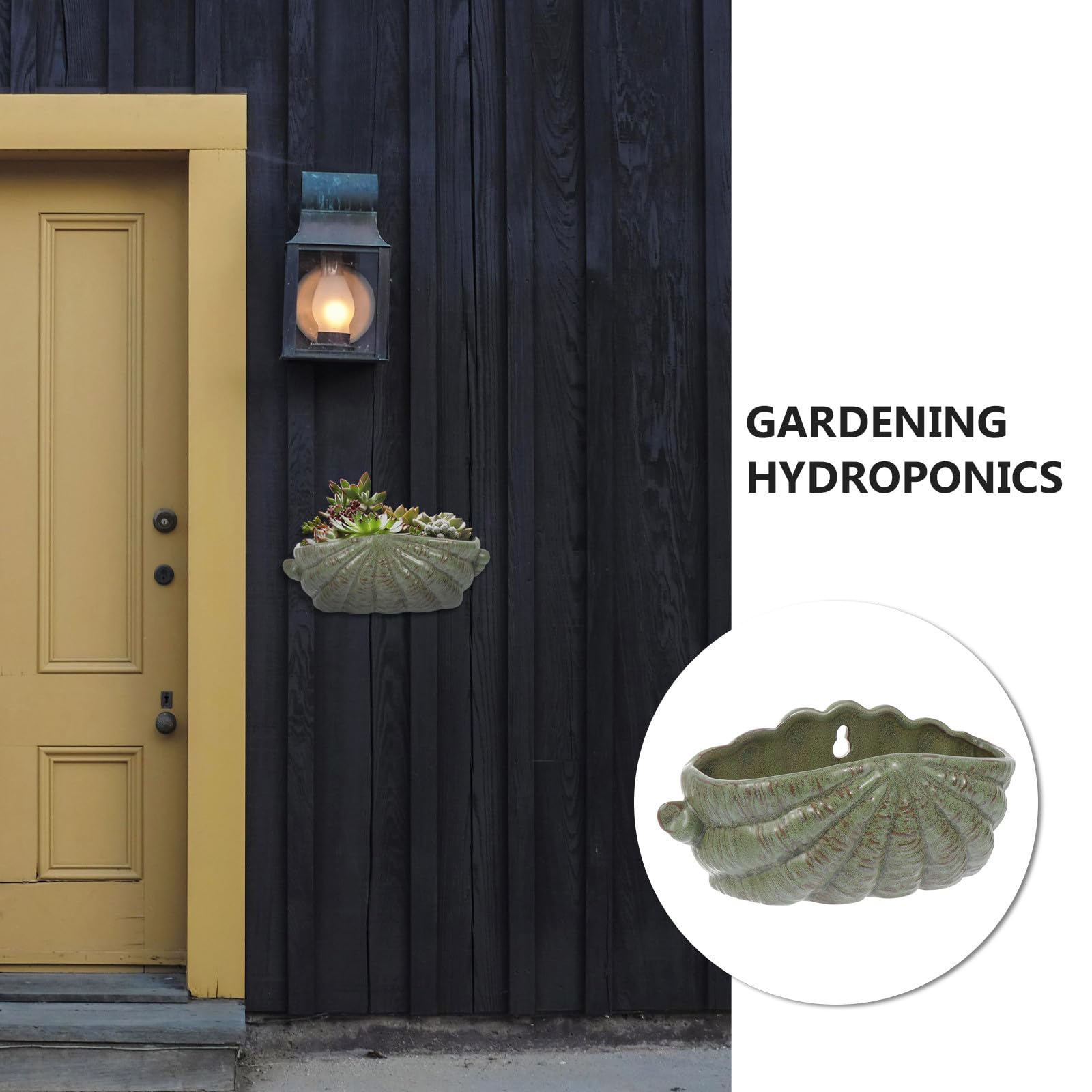 Keramik Hängeblumentopf mit Abflusslöchern Vintage Wandpflanzgefäß für Hydrokultur und Sukkulenten Passend für Balkon Garten und Wohnräume