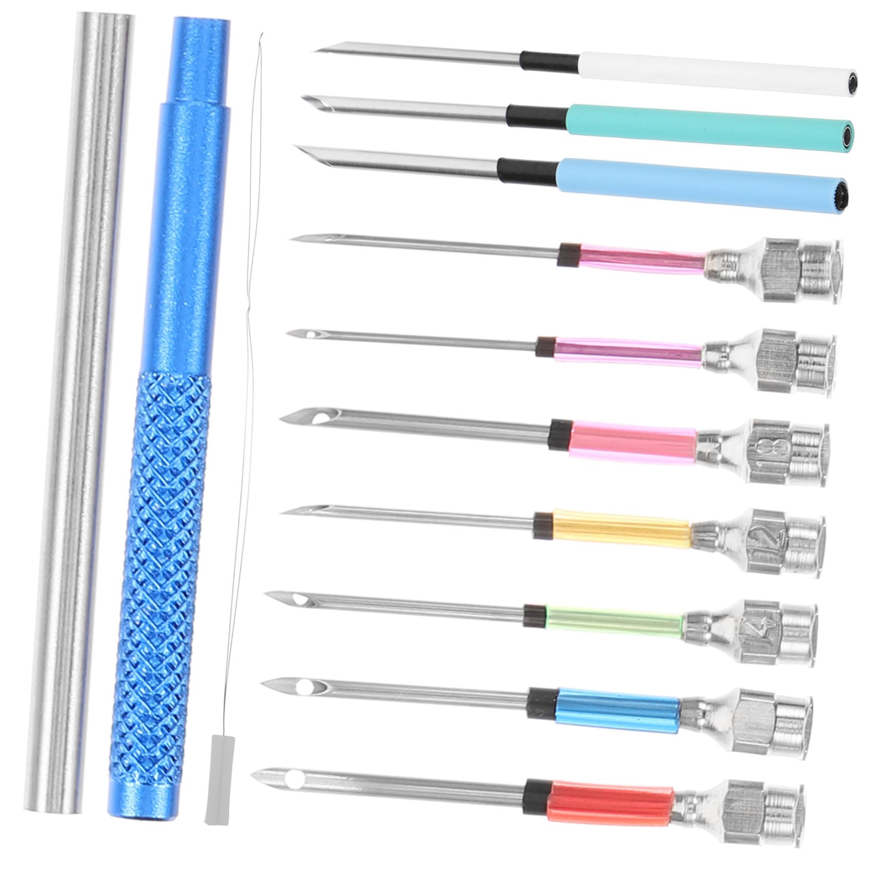 DIYEAH 5 Juegos Kit de Agujas Punzón Metálicas para Bordado y Manualidades DIY Herramienta Ligera y Duradera para Costura Decoración Ropa y Artesanía Juego Completo para Usuarios y Clases