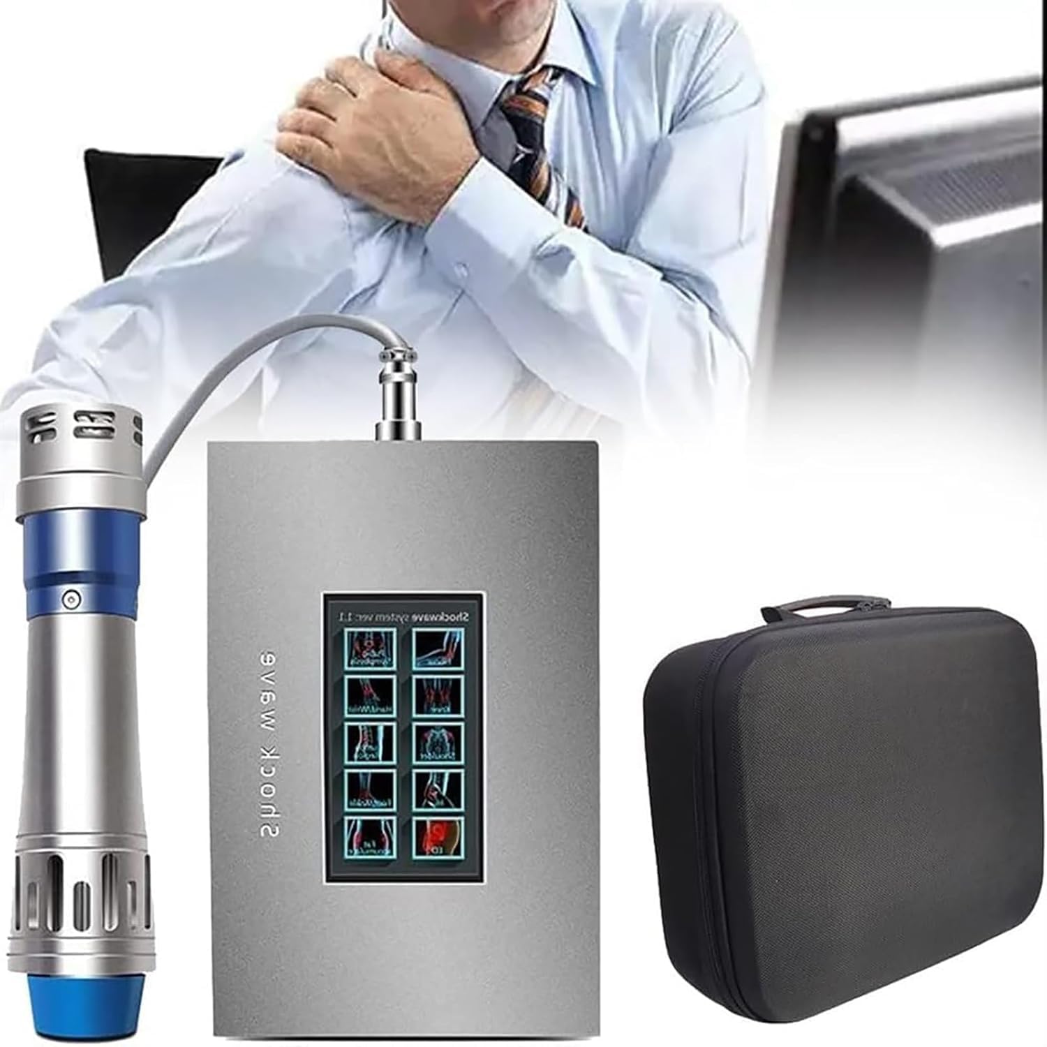 Terapia Ad Onde D'urto Focalizzate Extracorporee, Macchina Ad Onde D'urto Per La Disfunzione Erettile Con 7sonde, Energia Regolabile Da 60 a 200 MJ, Massaggiatore Muscolare Profondo,non Invasivo