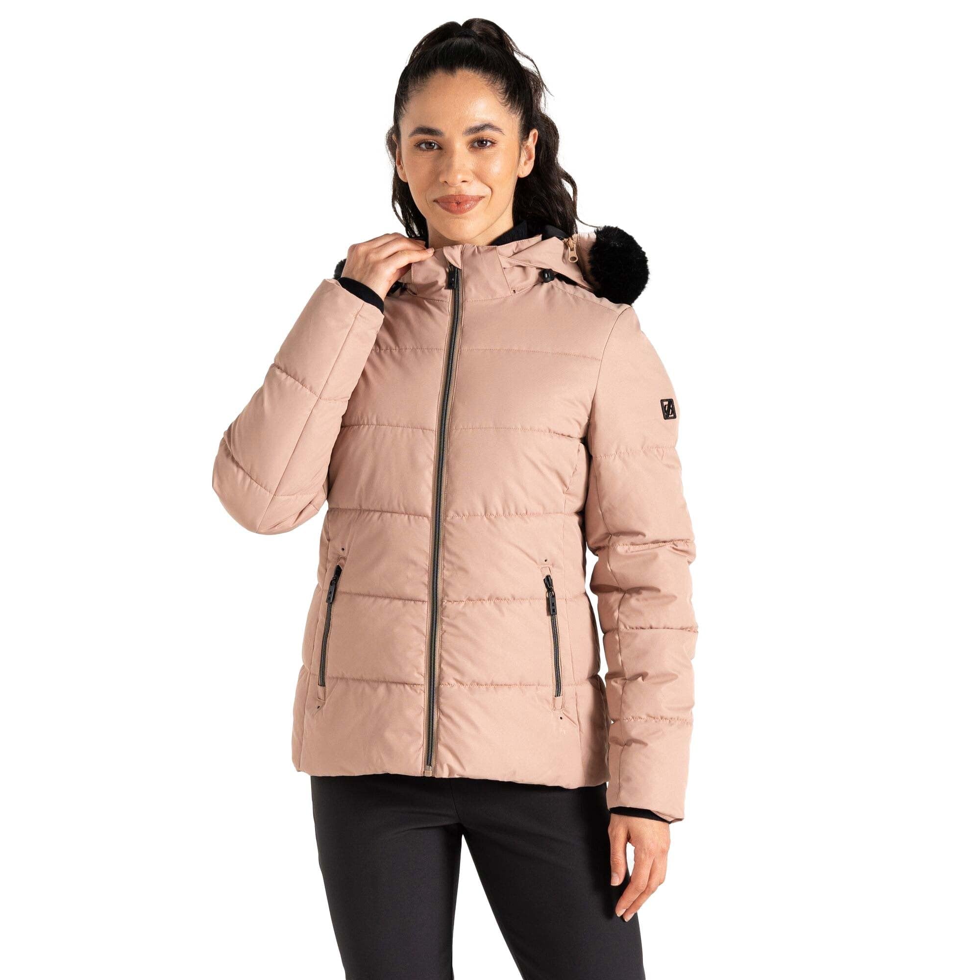 Dare2B Womens Glamorizev Ski Jacket, Beige, 6 EU
