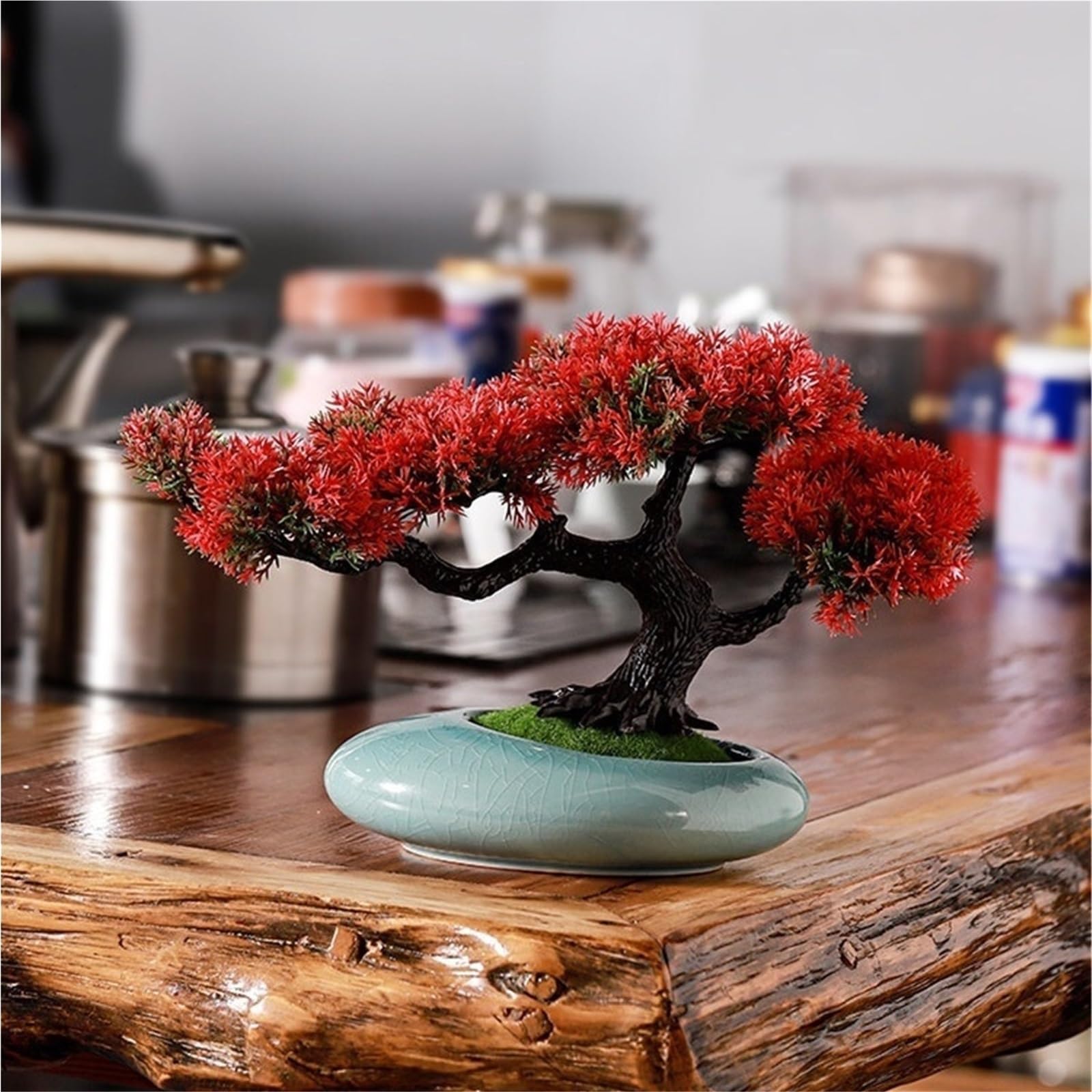 Decorazioni in vaso Piante artificiali bonsai cinesi for tavolo da tè al coperto
