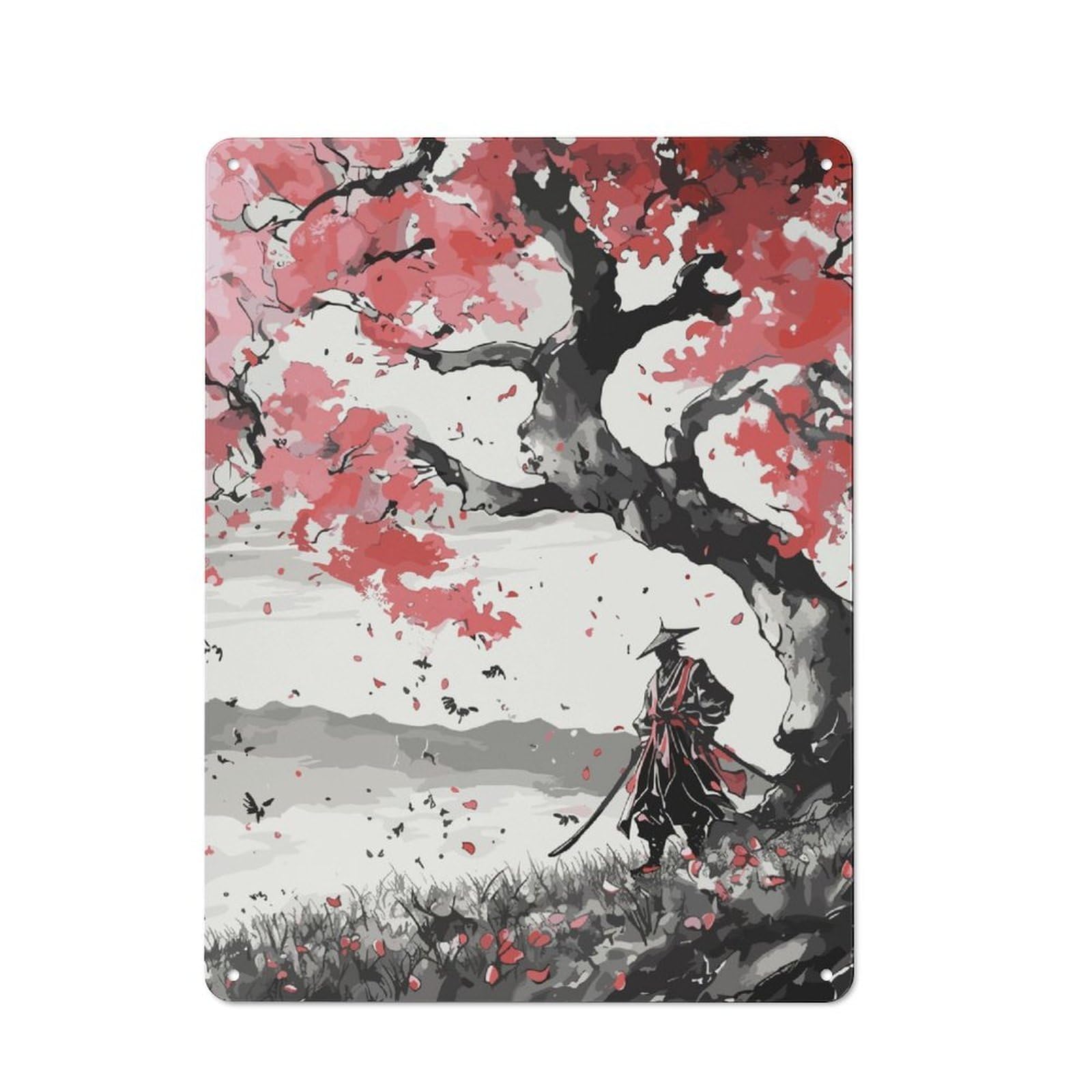Junmoney Japan Art Vintage Tin Sign 40X30cm With For Home Office Or Studio, Winter Wall Decor For Creative Workspace Decorators
