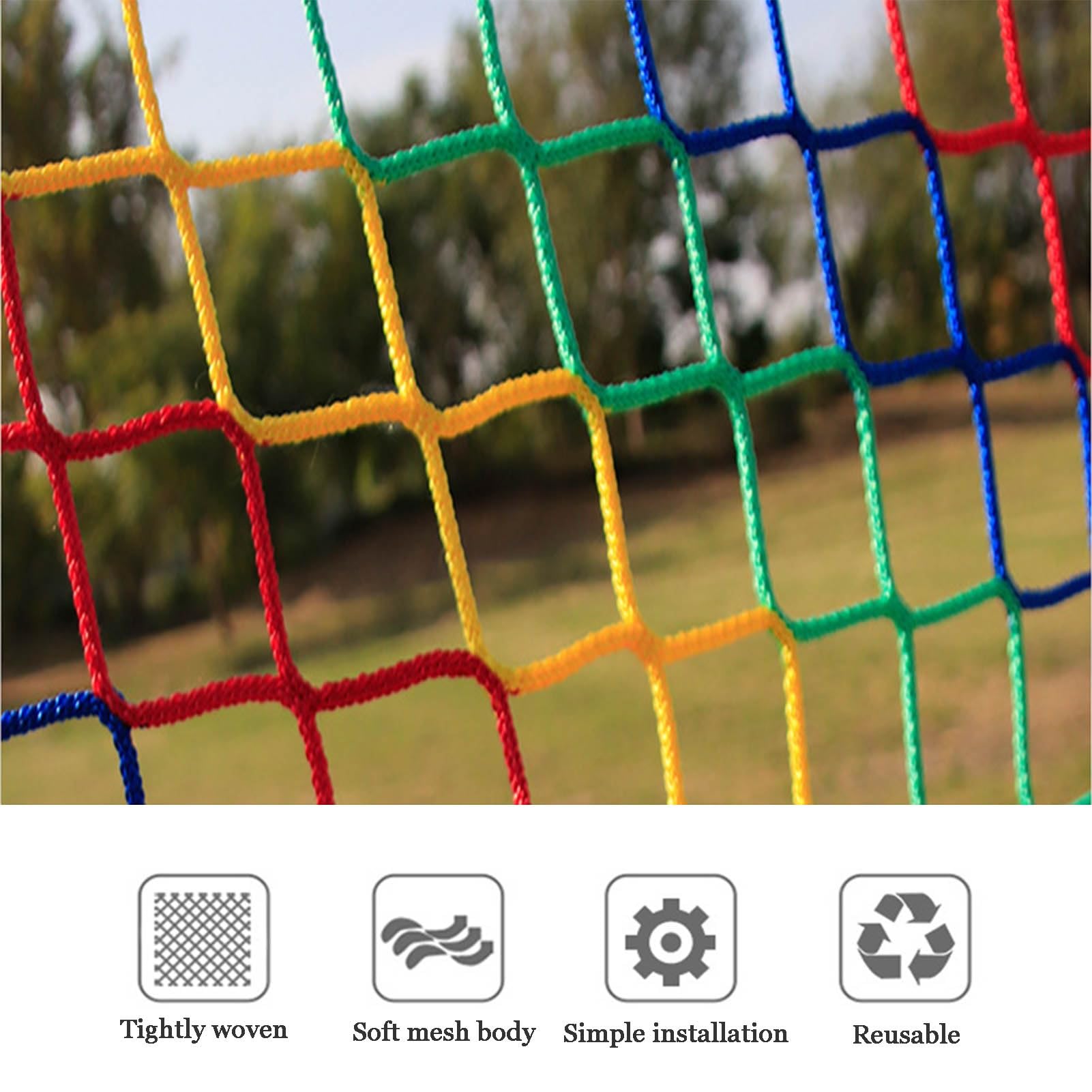 Red de seguridad para balcón al aire libre, protección resistente a la intemperie y a la abrasión para escaleras y parques infantiles (1,5 x 2 m) - Barrera de seguridad infantil