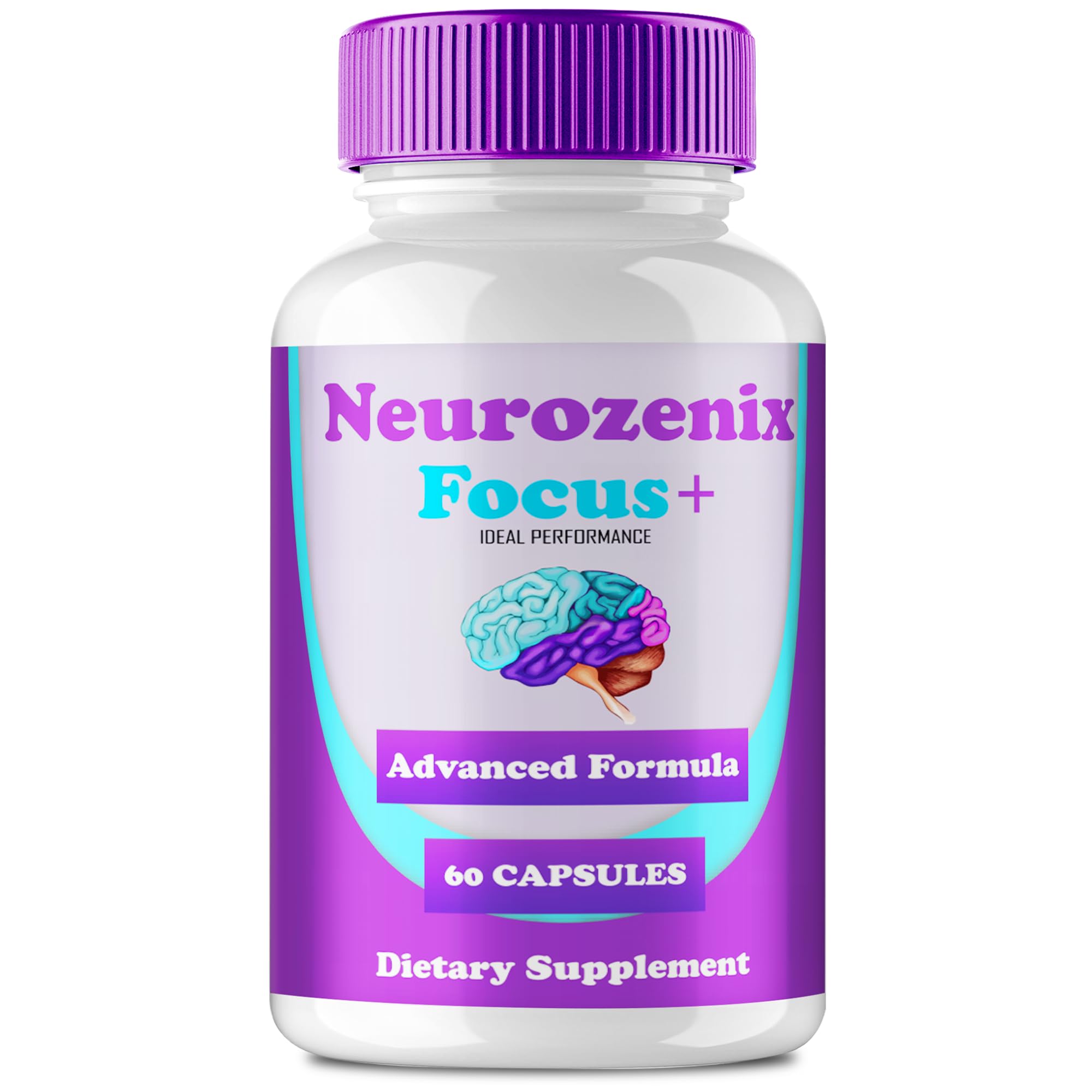 Neurozenix Focus+ Capsules, Official Neurozenix Focus+ Supplement for Brain Health &amp; Memory Support - Maximum Strength, Advanced Formula Nootropic Pills, NeurozenixFocusPlus Reviews (60 Capsules)