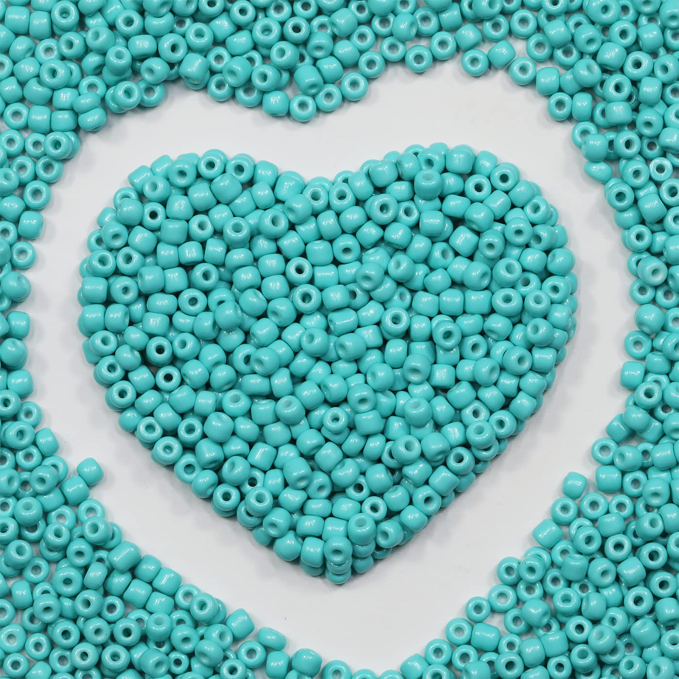 4mm Pine Green Seed Beads About 1600pcs/110Grams in Bag,6/0 Glass Craft Beads for Making Earrings Waist Jewelry