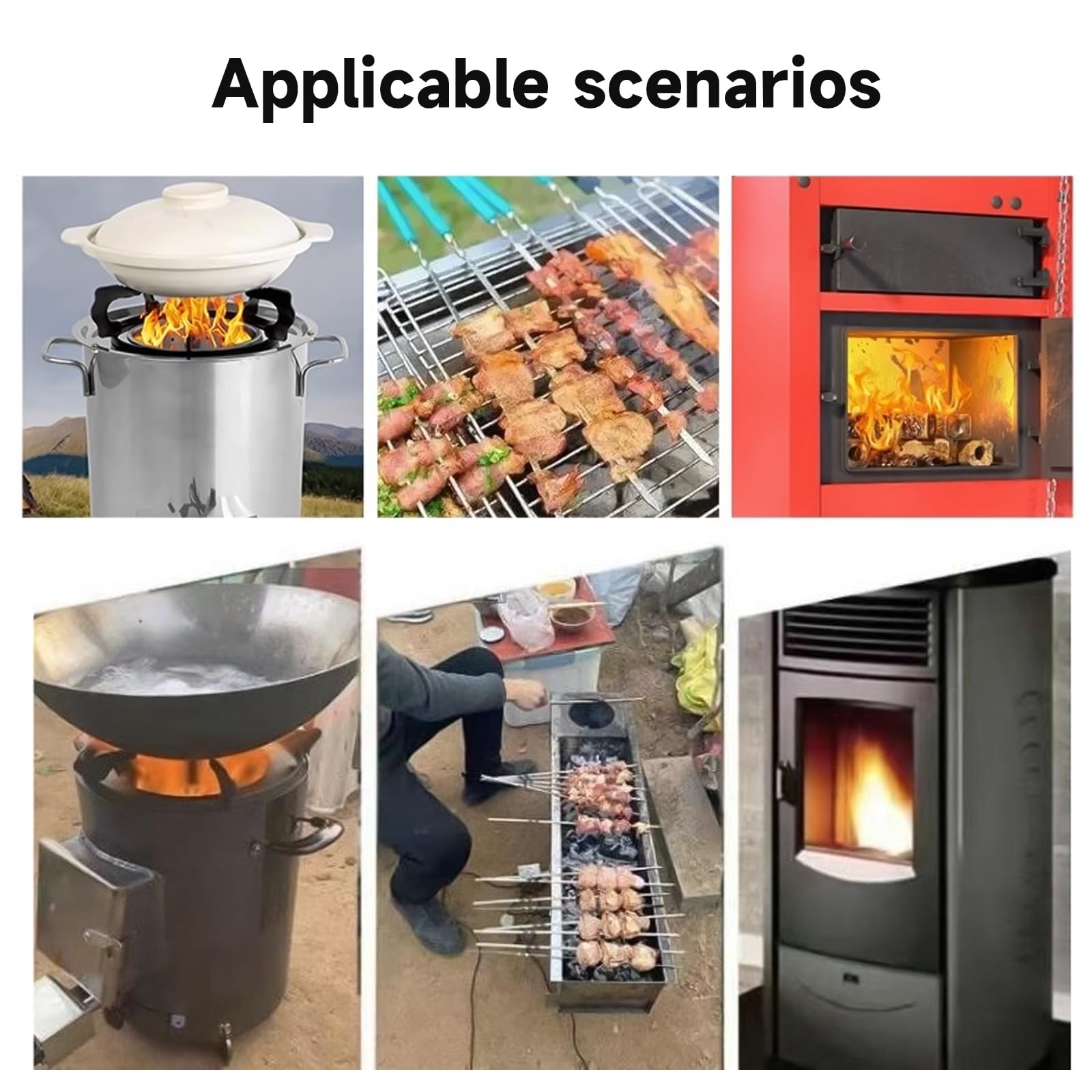 Przenośny wentylator do grilla, USB 5 V, 2 A, turbo, dmuchawa z regulowaną prędkością, do grillowania na świeżym powietrzu, na kemping, do wytapiania metalu i pieca na węgiel drzewny, idealna dla