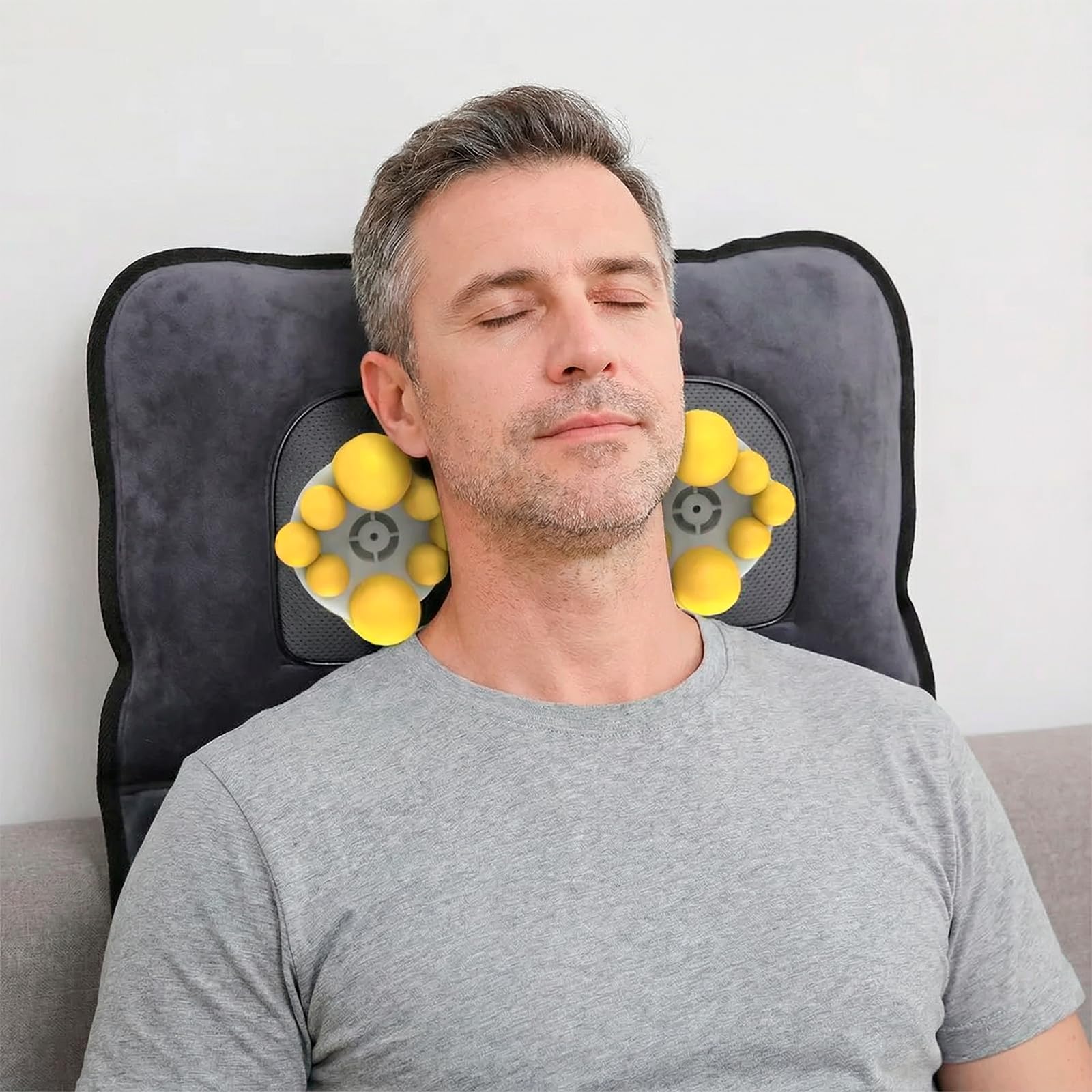 BONPLUS Tapis de massage complet du corps, 12 moteurs de massage, masseur cervical, 10 modes, masseur shiatsu pour le dos, le cou, les jambes, les fesses avec télécommande