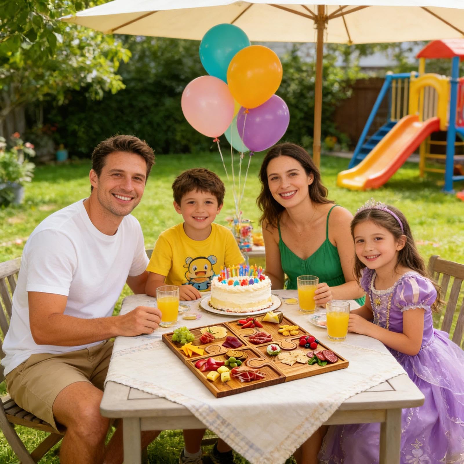 Tagliere in legno: vassoio lavabile con un per l'uso in cucina, tagliere ideale per l'inaugurazione della casa, riunioni di famiglia, intrattenimento