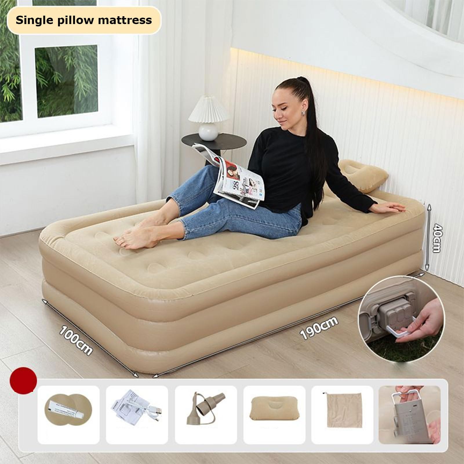 Matelas Gonflable Matelas De Sol Pneumatique Portable Une Place