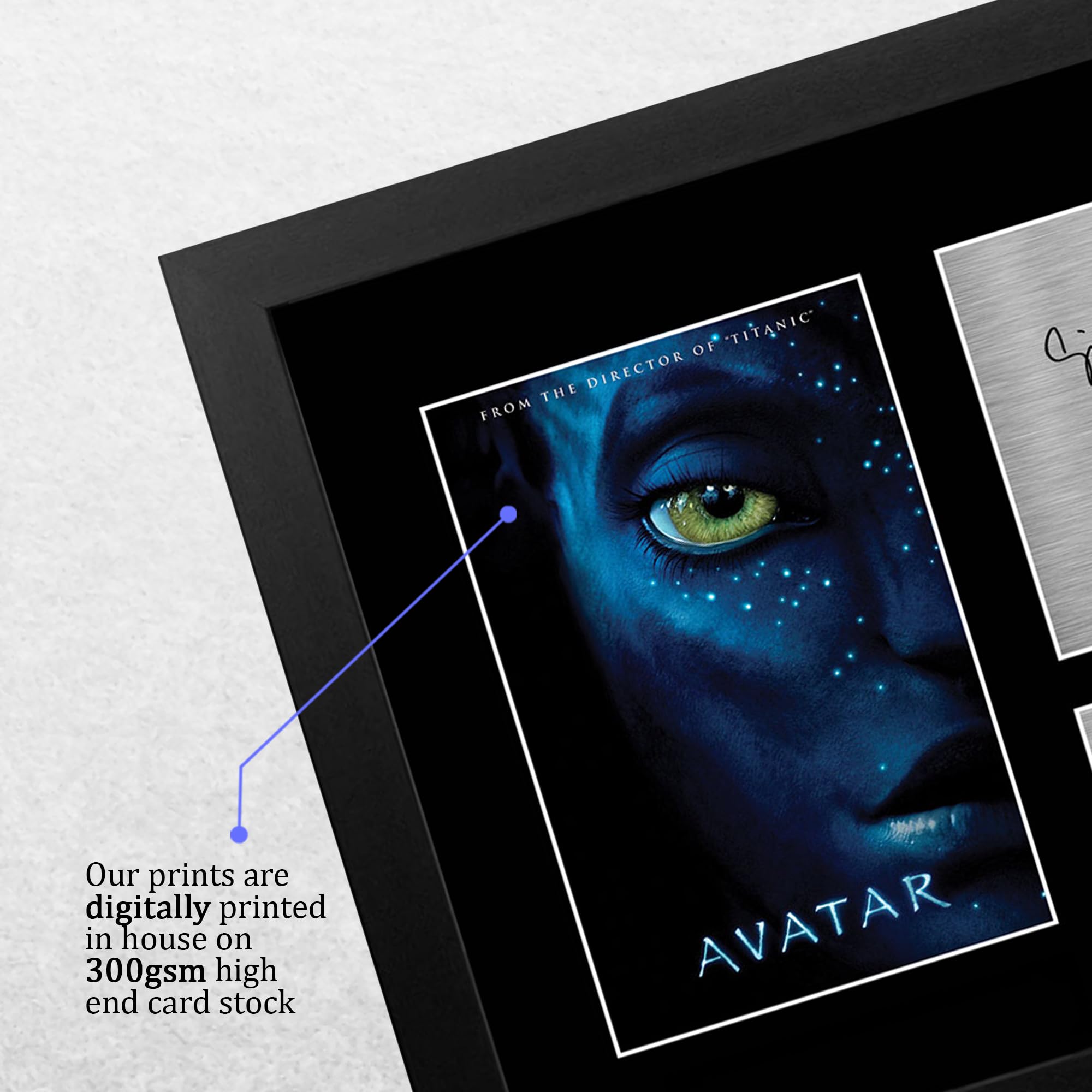 Avatar Película Póster Autógrafo A4 Enmarcado Memorabilia
