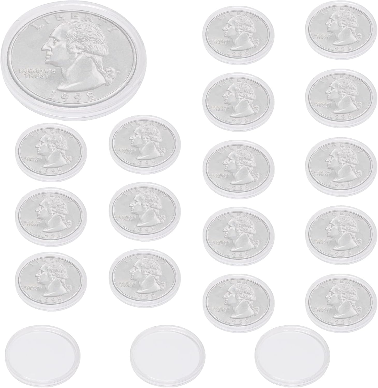 BENLIUDH 20 Pcs Silver Coin Holder, Silver Dollar Coin