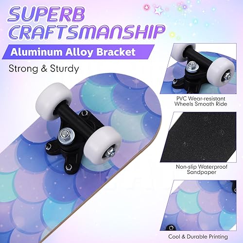 Vista 71 de Honoson Juego de 7 piezas de monopatín para niños pequeños, rodilleras, coderas, muñequeras