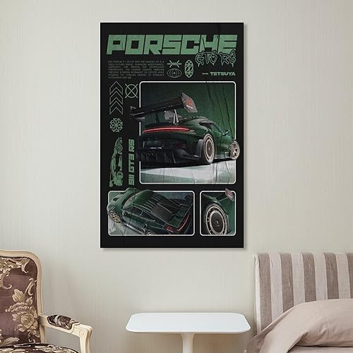 Miniatura 5 de JUANJIANG Póster de SuperCar para amantes del automóvil, póster de conocimiento, pintura decorativa, lienzo, arte de pared, póster de sala de estar,