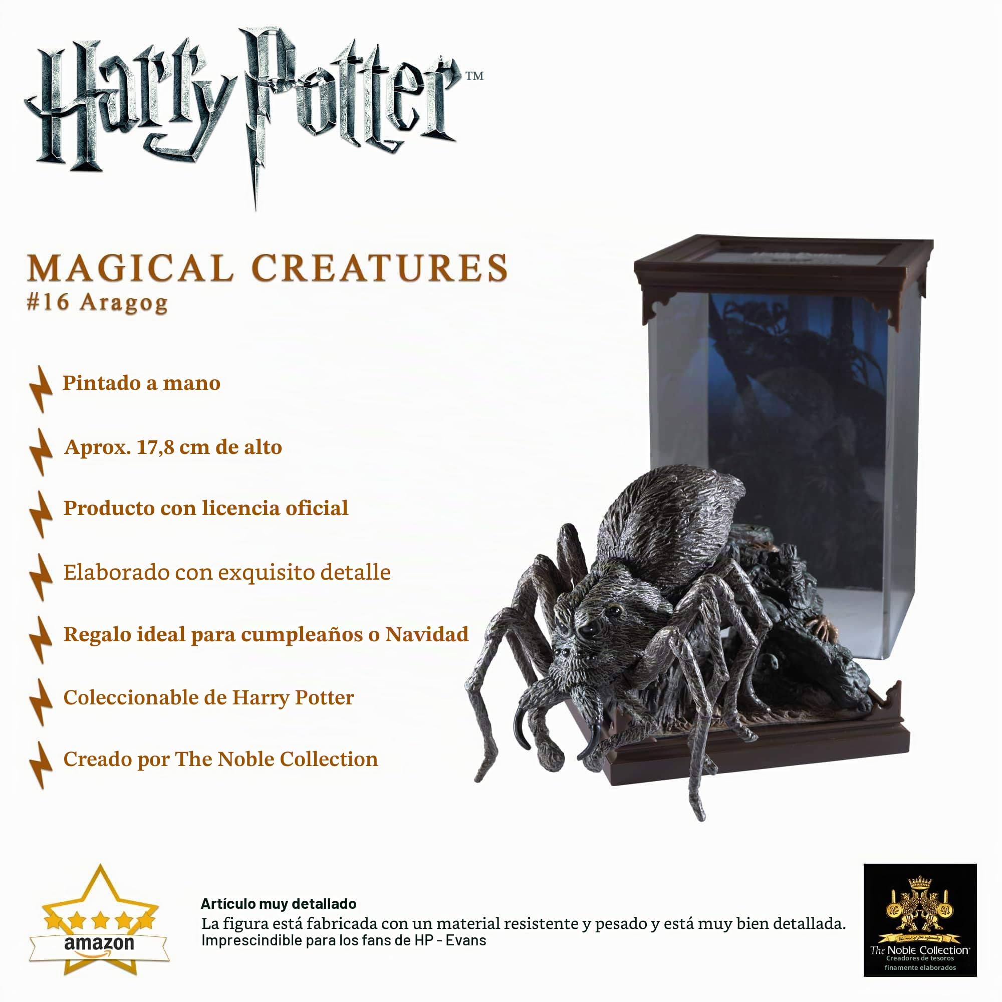The Noble Collection La Colección Noble Criaturas Mágicas No 16 - Aragog (NN7671)