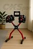 Ayarlanabilir Dambıl ve Stand Seti, 2 x 24 Kg, Kırmızı