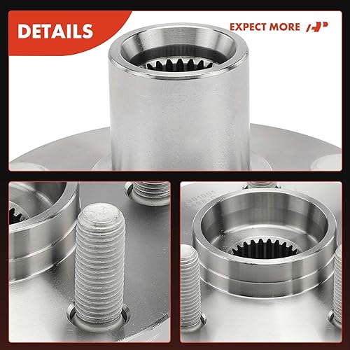 Miniatura 8 de A-Premium Cojinete de rueda delantera y conjunto de cubo compatible con Toyota Corolla 2003-2019, FWD, con 5 lengüetas