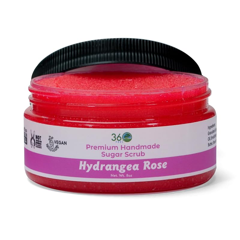 Esfoliante corporal de açúcar 360Feel Hydrangea Rose, 227 g