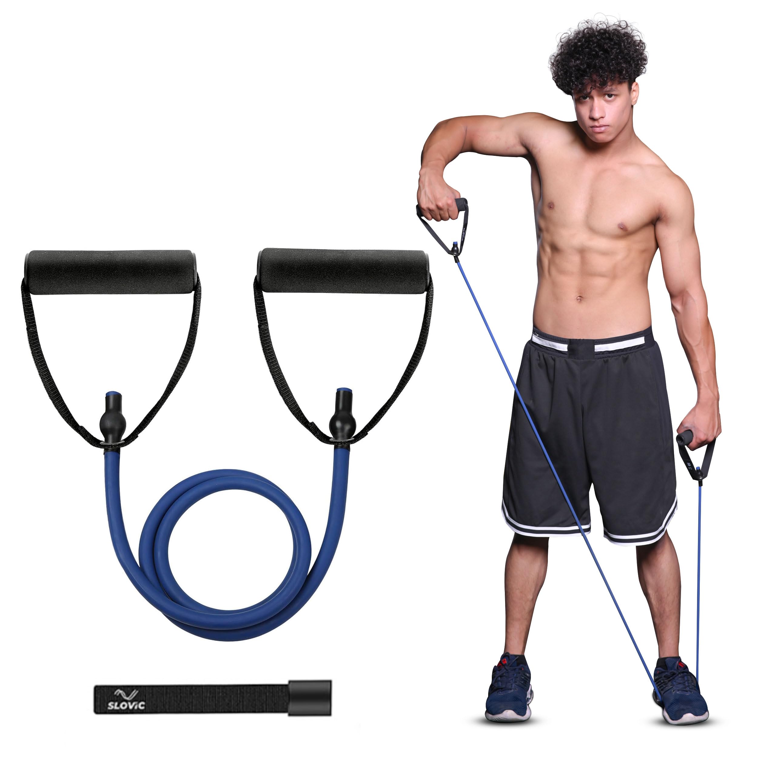 Sponsored Ad - Resistance Tube [Upto 10 KG] | Resistance Band for Workout | Stretching Band for Exercise Band | Resistance Bands Set | Gym Equipment for Home Workout | Ideal for Men & Women