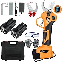 Ciseaux de taille électriques - 40 mm Sécateur électrique professionnel avec 2 16,8 V/2000 mAh Batterie - Ciseaux à batterie pour élagage pour jardin Arbre à fruits des vis