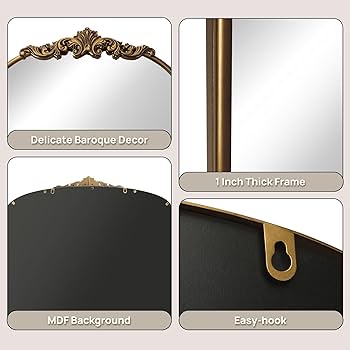 Amazon.com: Wemily Vintage Gold Ornate Baroque Mirror - 36