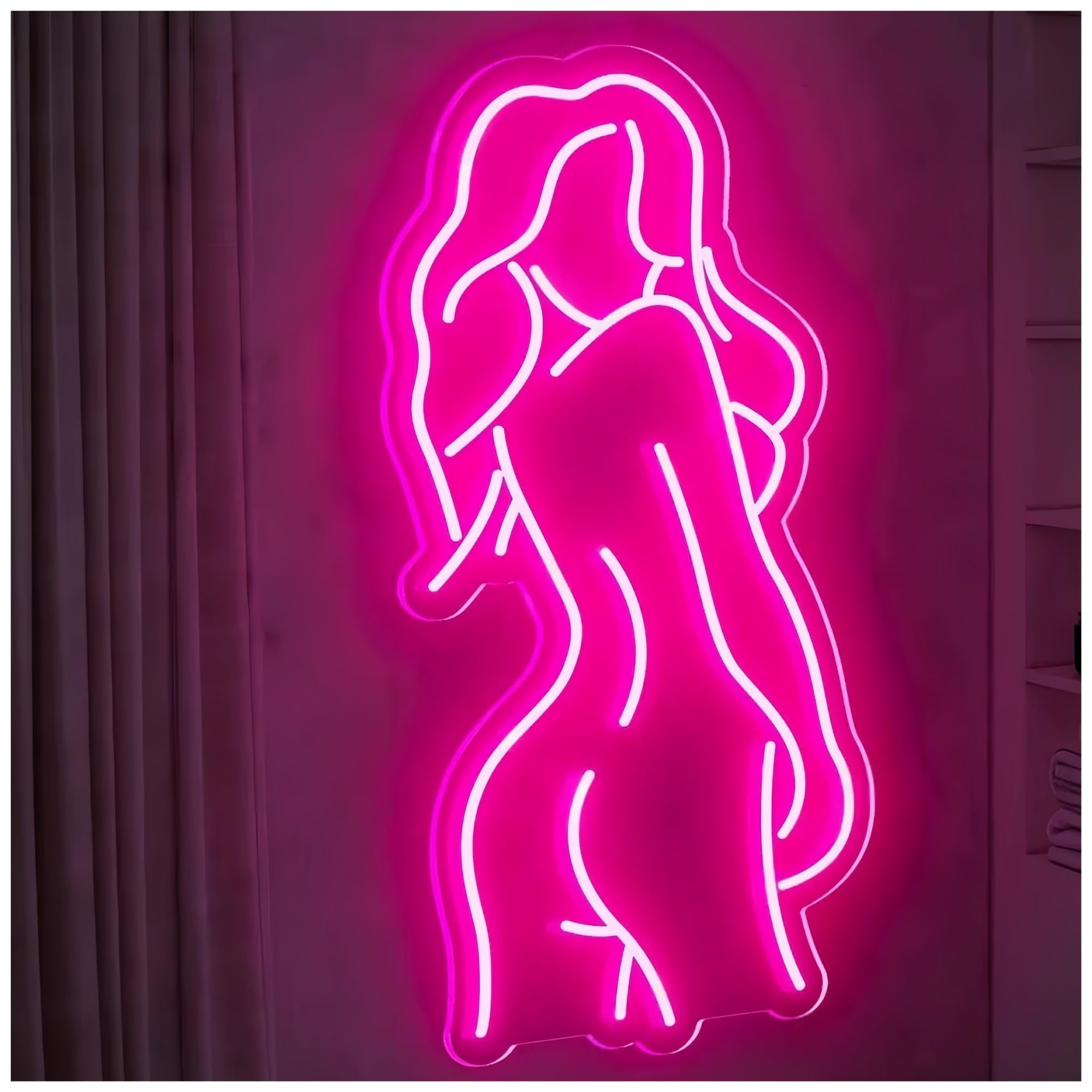 Shouxi Girls A Sign Lamp Body Neon Sign Woman Bedroom Bar Decor Man Cave 55Cm(A)