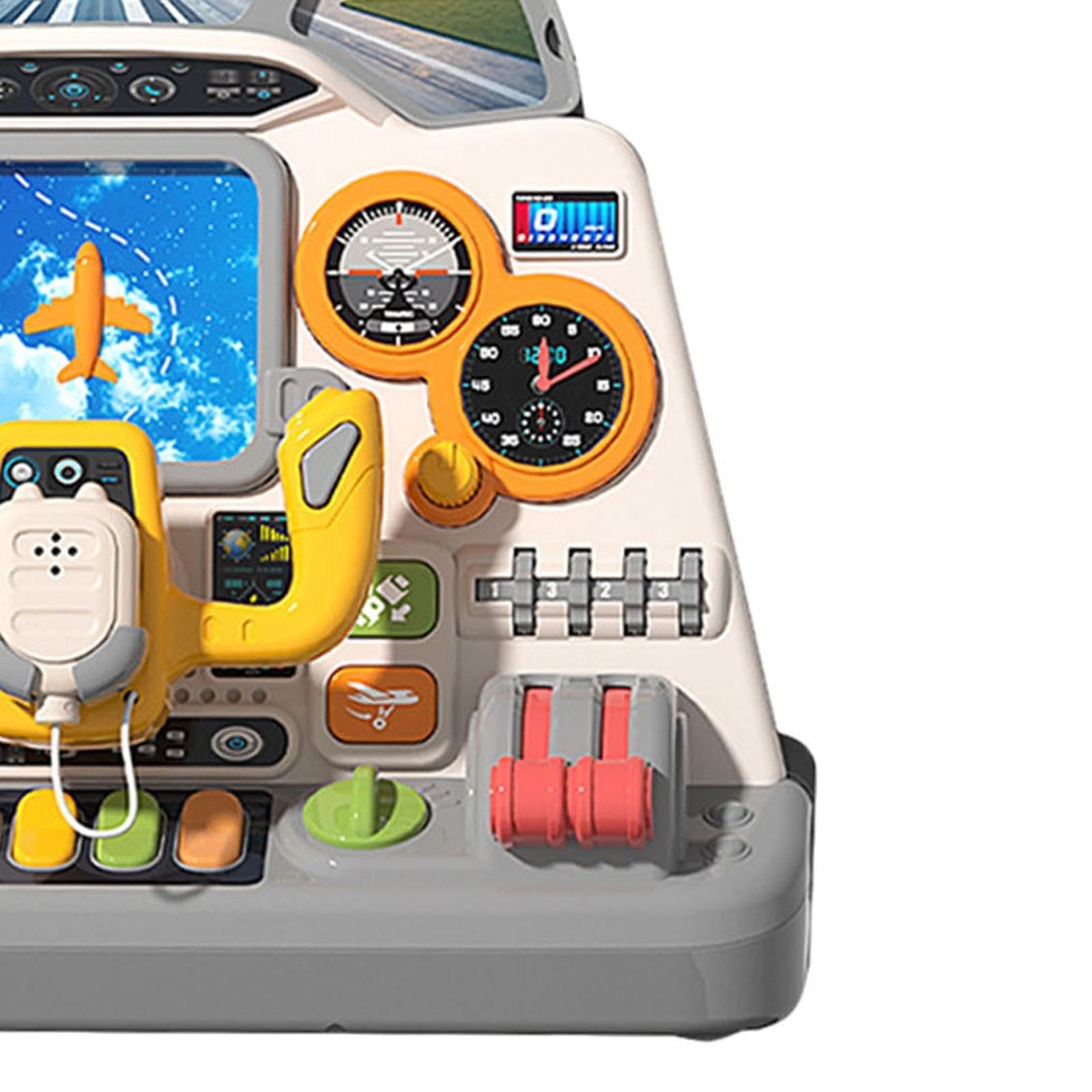 Tablero de Actividades Simulado para Cabina de Avión, Juguete Portátil para Regalo de Viaje para Niños