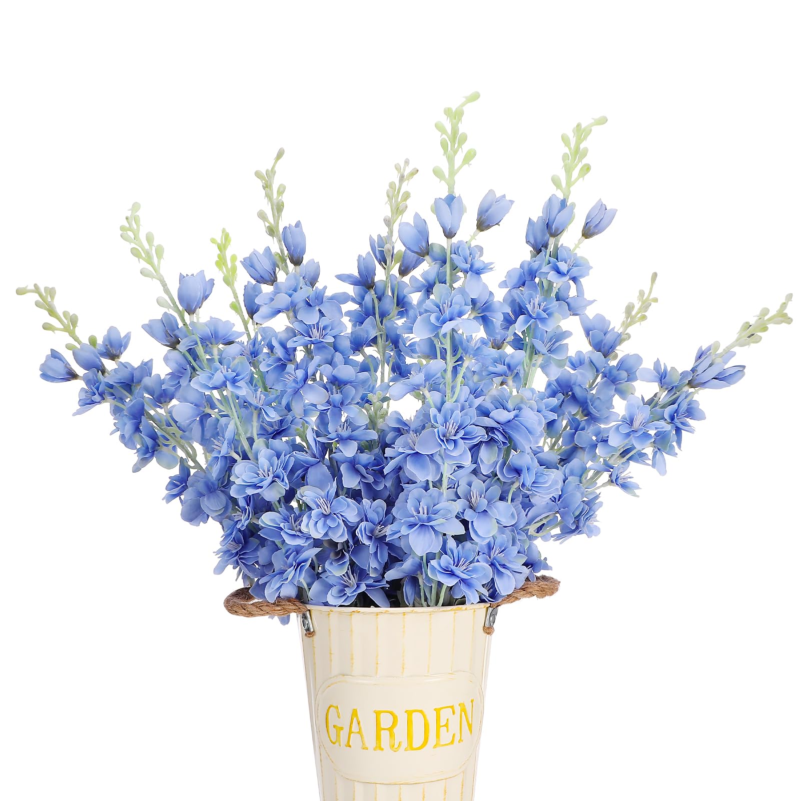 Ovveroche 10Pcs Dark Blue Delphinium Artificial Flowers