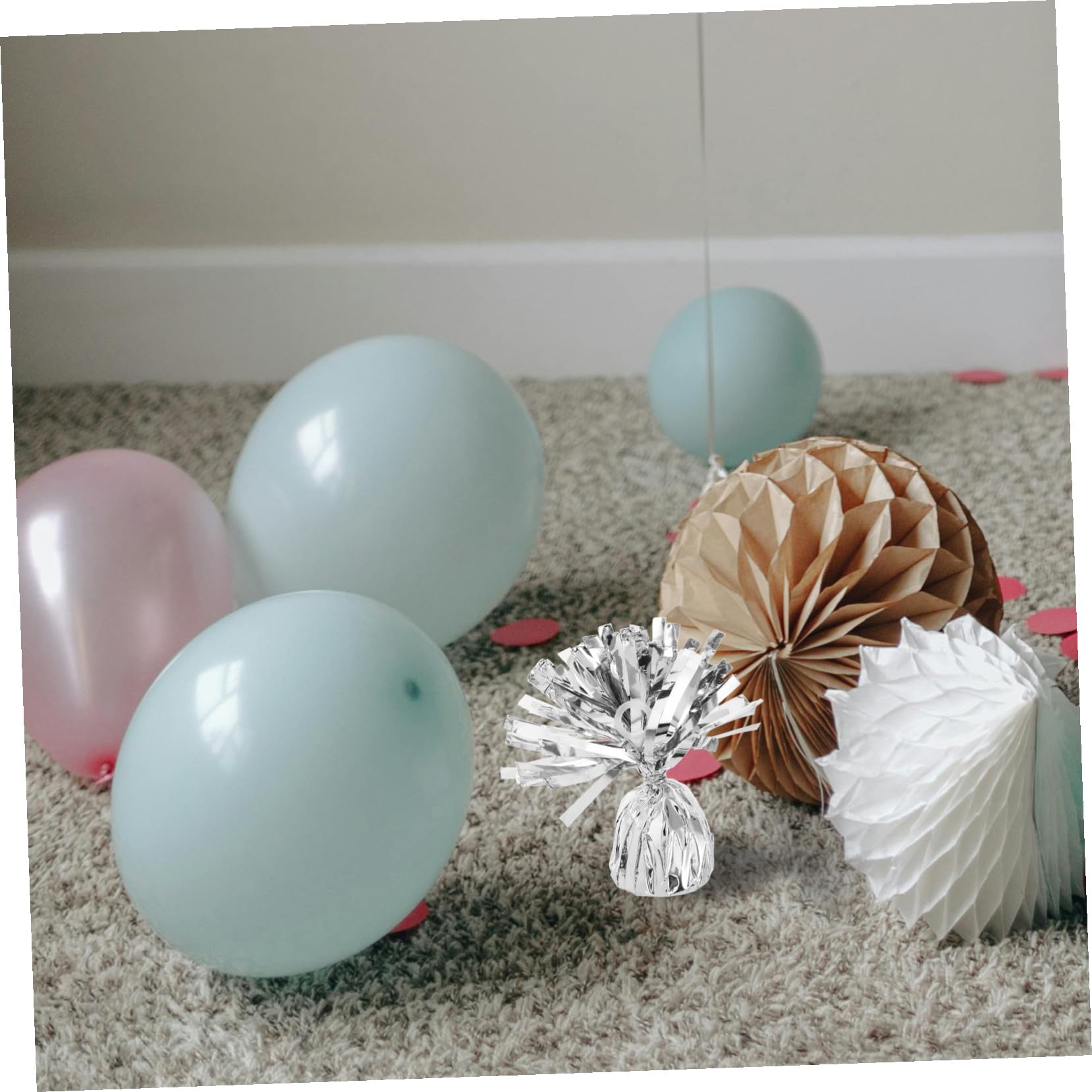GALPADA 6 Stück Schwere Ballongewichte aus Pet und Zement mit Elegantem Design Einfache Handhabung für Hochzeits und Outdoor Feiern