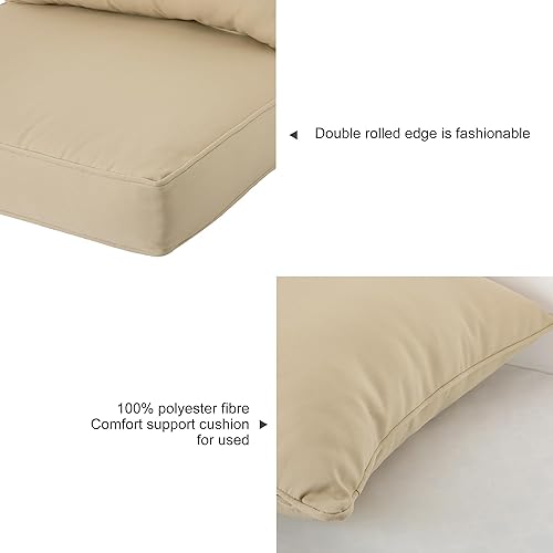 Miniatura 5 de ARTPLAN Cojines de sofá biplaza para exteriores, cojines de patio para todo tipo de clima, juego de 5, 46 x 24 x 4 pulgadas, verde mar