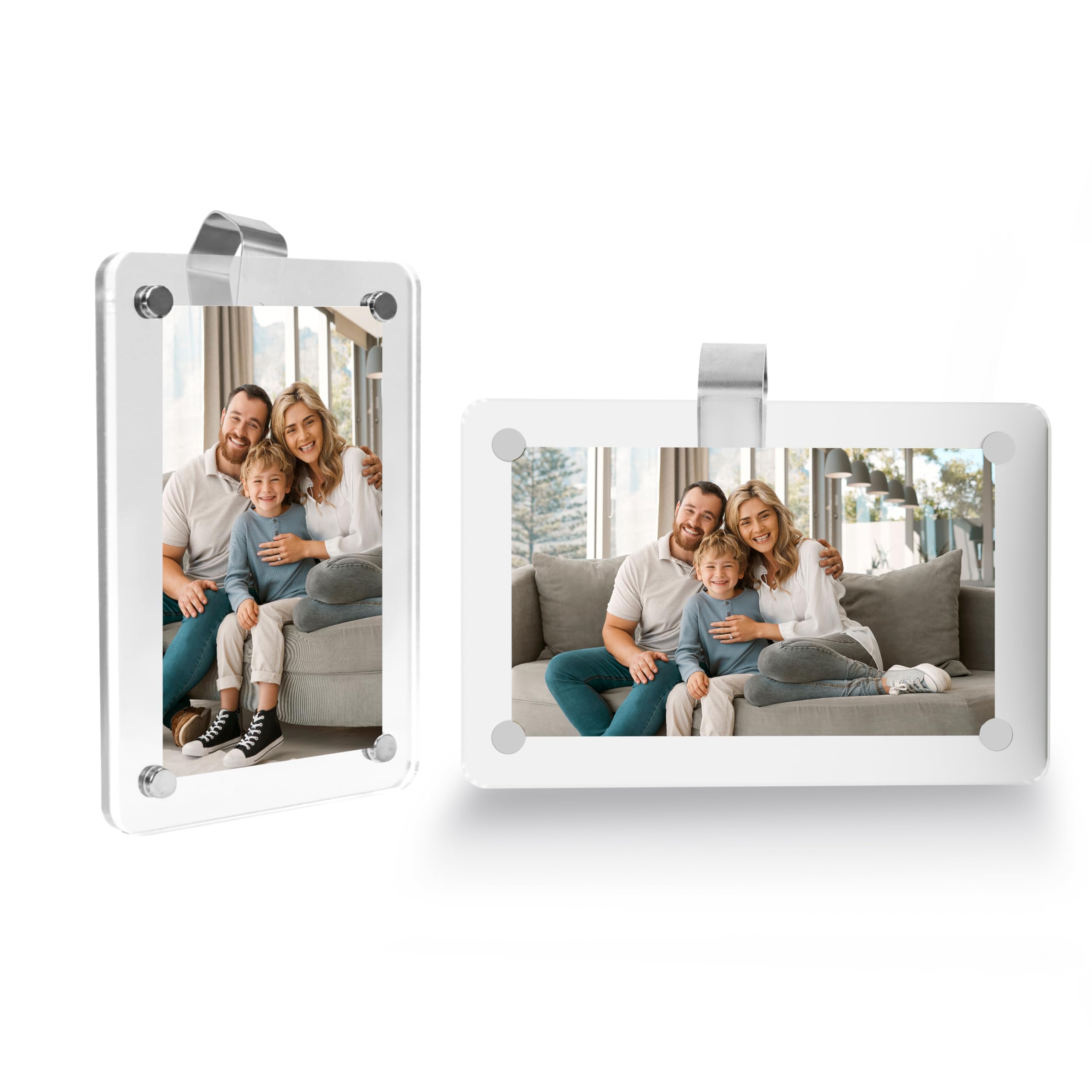 Car Sun Visor Photo Holder, Universal Magnetic Photo Clip, Decorate Your Car Visor Clip with Personality(2.4x3.5, 2PCS)