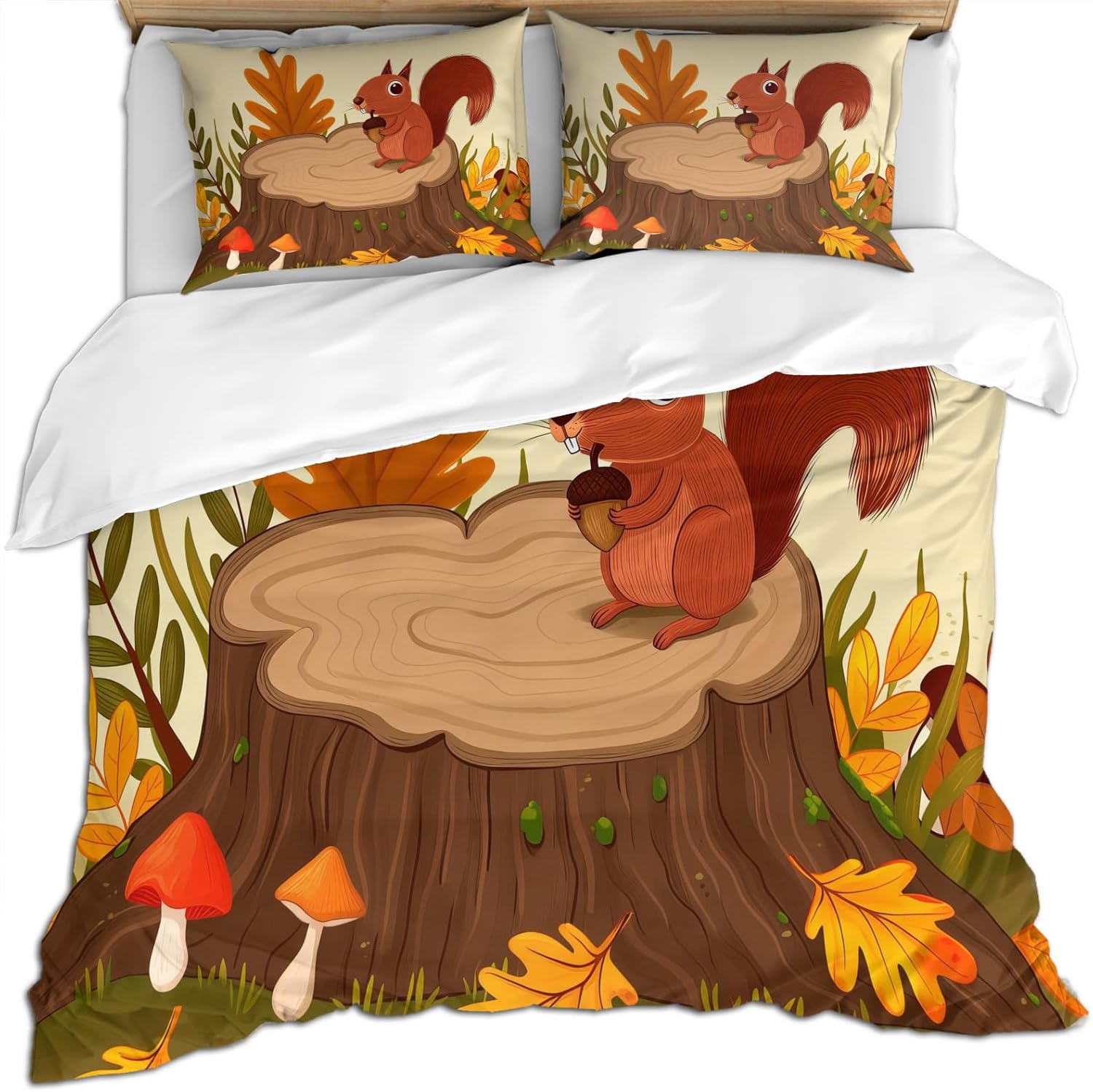 Wolf California King Comforter Cover, Cute woles Bedding Set with 2 Pillow Shams, Wolves Howling Bedspread Cover, Animal Wolves Duvet Cover Set for All Seasons