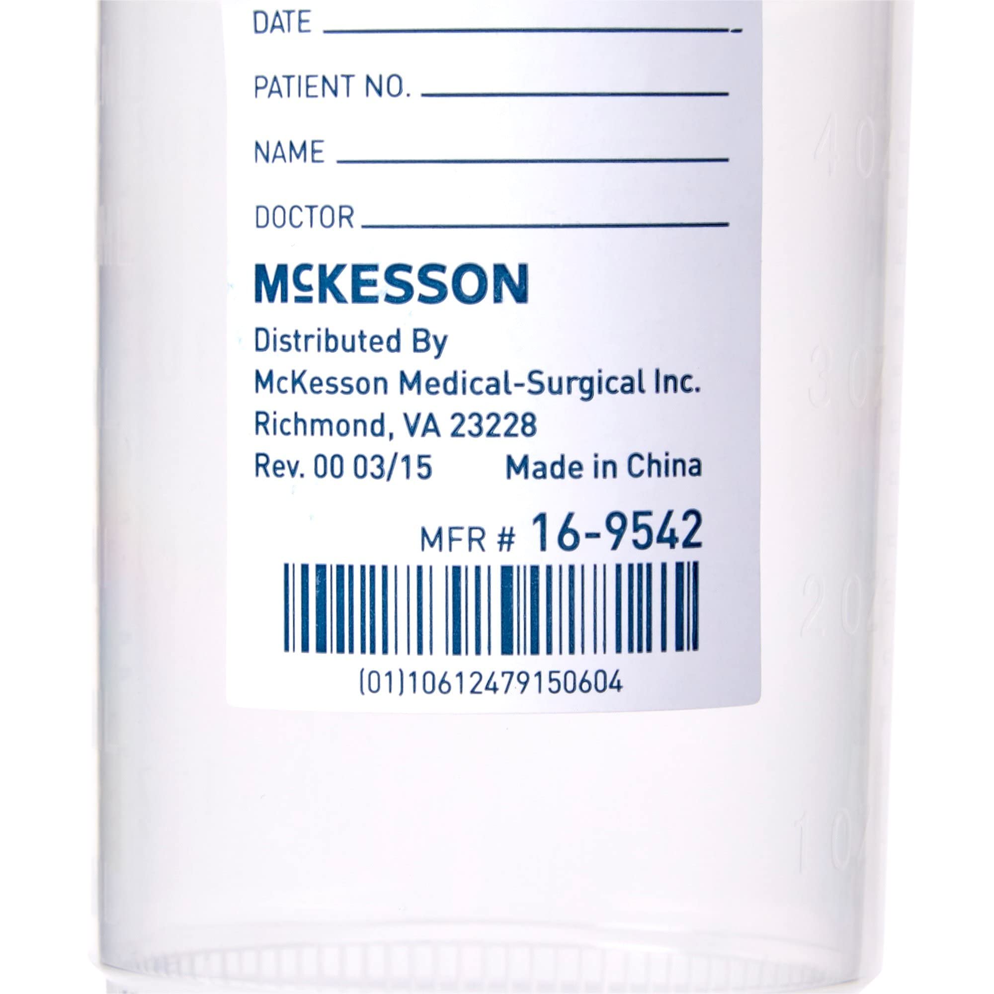 McKesson Specimen Containers, Sterile, Pneumatic Tube Systems, Wide-Mouth, 4 oz, 300 Count - Image 2