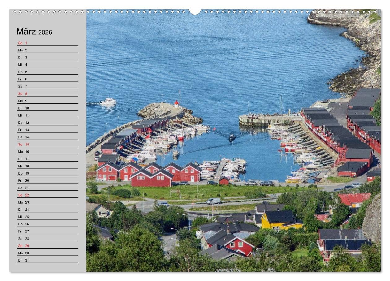 Norwegen. Im Land der Sagen, Mythen und Trolle (hochwertiger Premium Wandkalender 2026 DIN A2 quer), Kunstdruck in Hochglanz: Die landschaftliche Schönheit des Königreiches Norwegen (CALVENDO Natur)