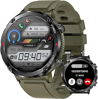 LIGE Military Smart Watch for Men Answer Make Calls, IP68 Waterproof Watch with 22 Sports Modes Long Battary Heart Rate Sleep Monitor SpO2, 1.6'' Tactical Smartwatch for Android and iPhone