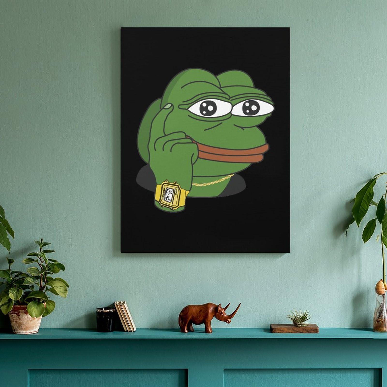 Amazon.co.jp: ポスター カエルのペペ 絵画 写真 アートパネル 背景絵画 アートポスター キャンバスアート インテリア絵画 壁掛け  壁掛け絵画 装飾画 モダン装飾画 キャンバス絵画 壁紙ポスター 部屋飾り 玄関装飾用絵画 寝室 リビング ダイニング オフィス 新築飾り ...