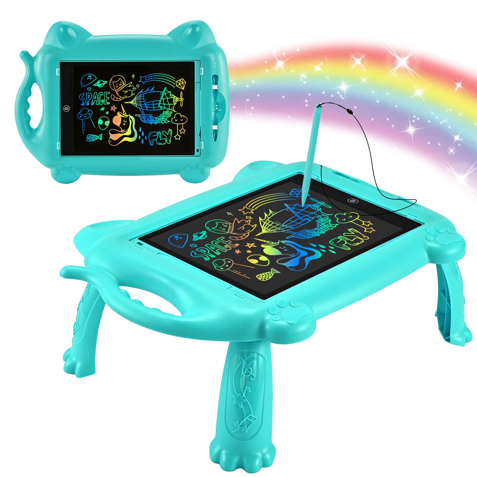 Toddlers Toys Age 1-3, Magnetic Drawing Board, Toys for 1 2 Year Old Girl, Doodle Board Pad Learning Toys for 1 2 3 Year Old Girls Boys Birthday Christmas Gifts (Blue)