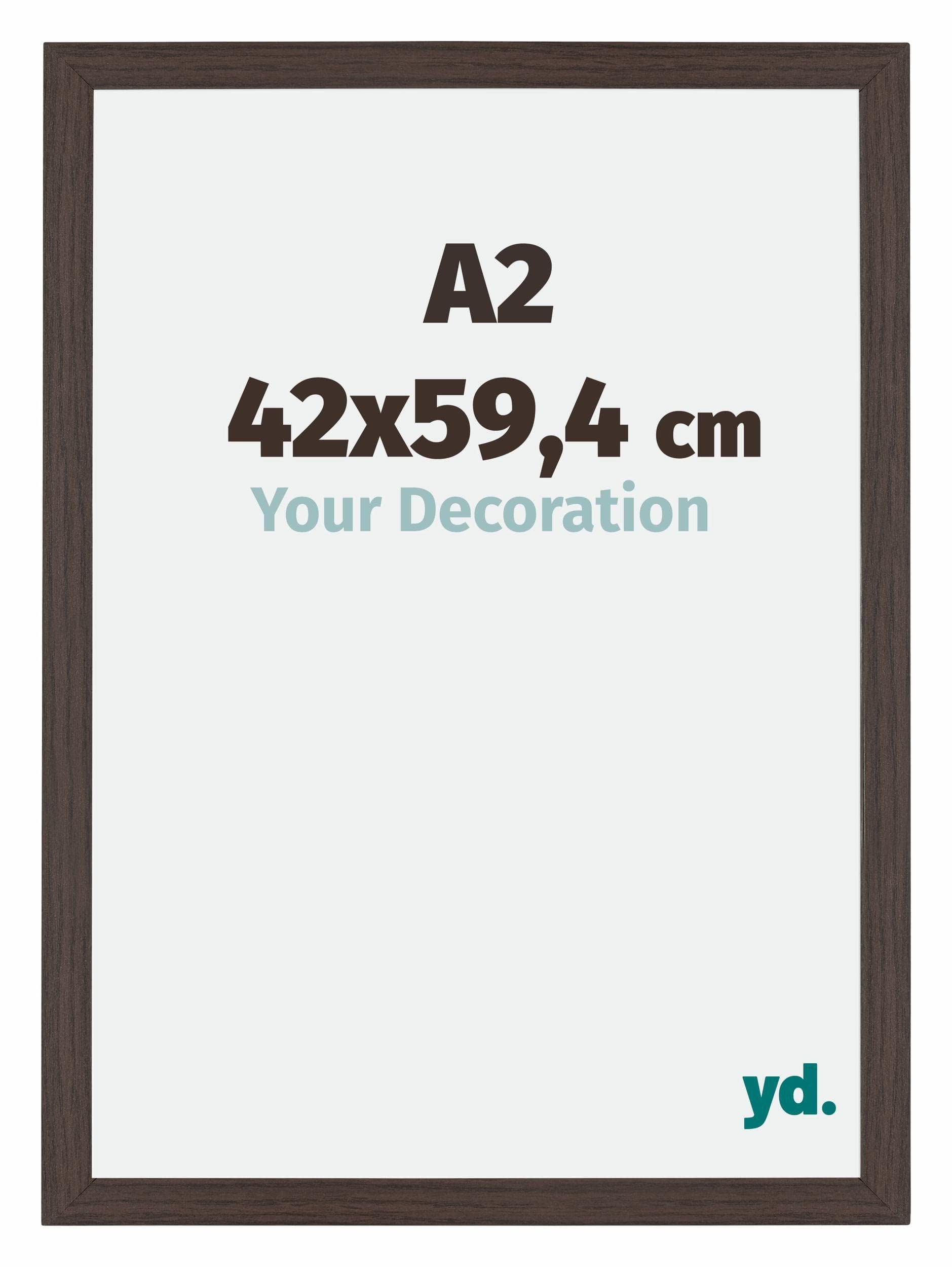 Your Decoration - Picture Frame A2 42x59,4 cm - Oak Dark - Decorative Wall Frame in MDF with Antireflection - Frame A2 42x59,4 - Mura — image 1
