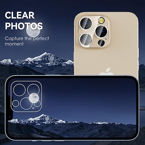 Miniatura 4 de CloudValley Protector de lente de cámara diseñado para iPhone 13 Pro13 Pro Max con círculo nocturno película protectora de cámara de vidrio templado