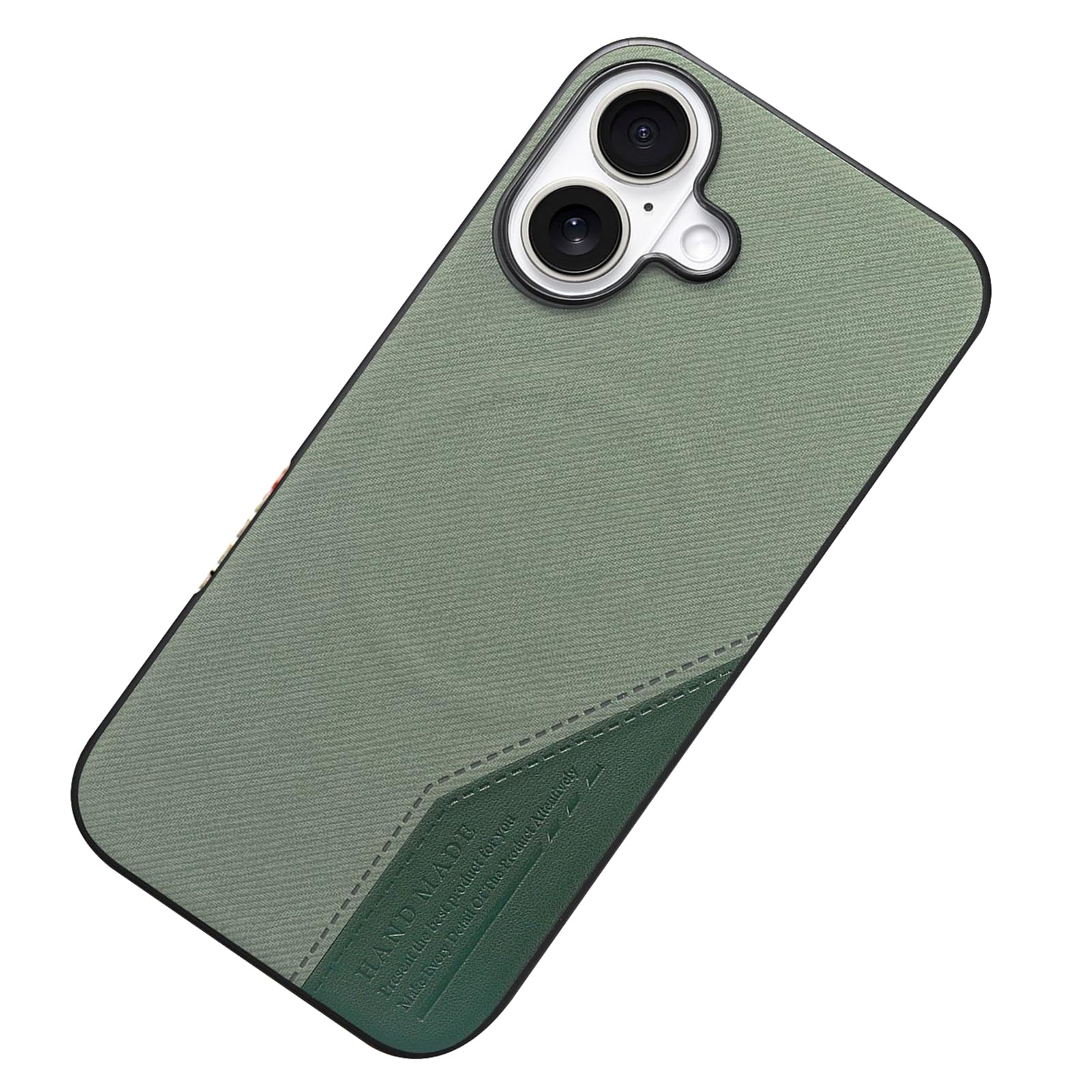 Coque cuir iPhone 17 Pro Max fine pour charge sans fil verte